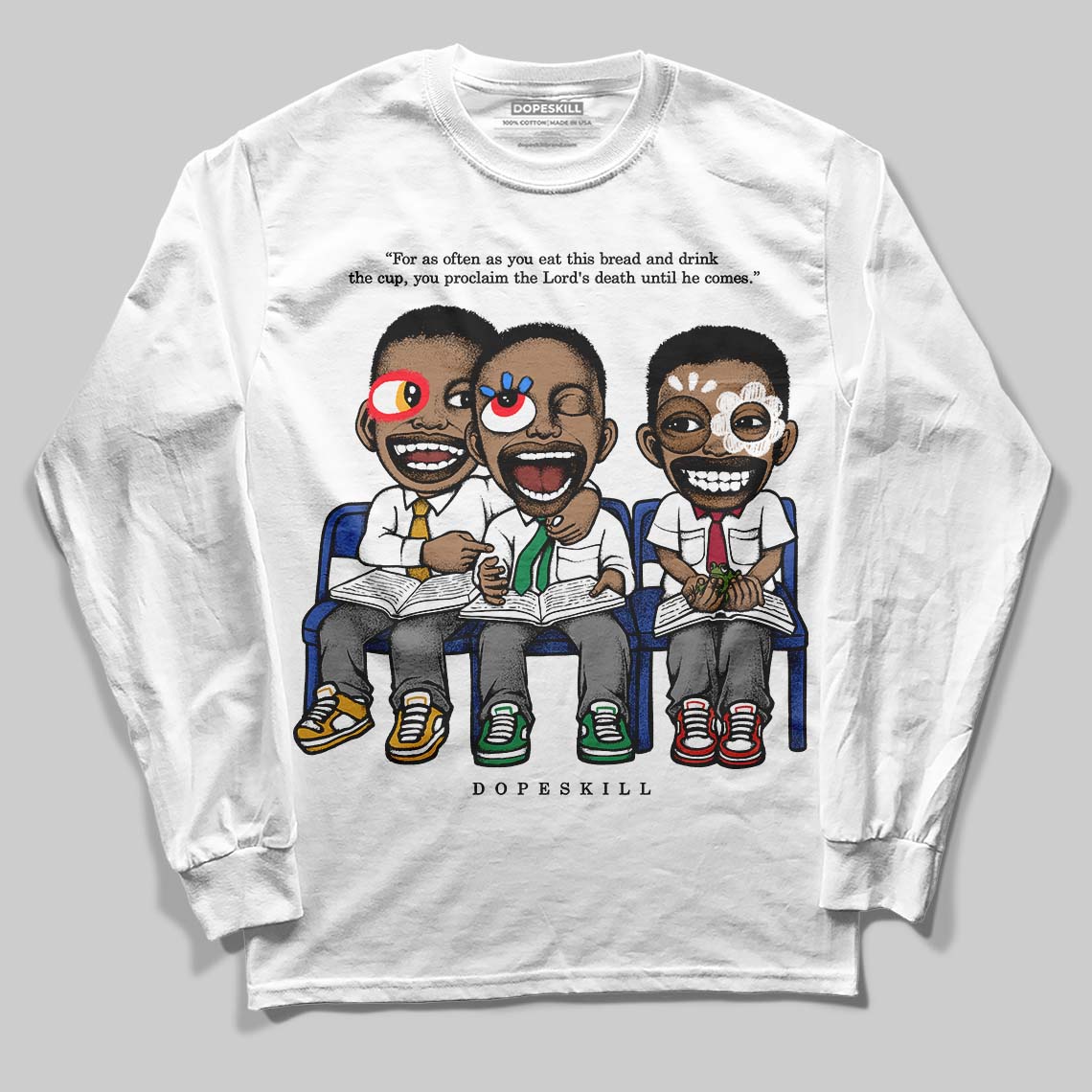 Black and White Collection DopeSkill Long Sleeve T-Shirt First Sunday Graphic