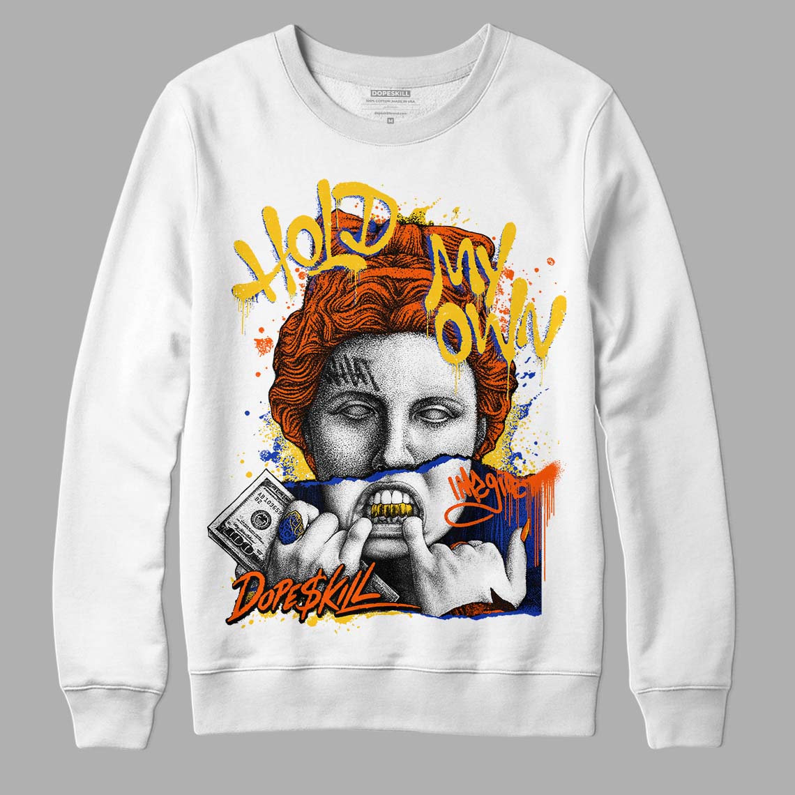 Dunk Low Futura Orange Blaze DopeSkill Sweatshirt Hold My Own Graphic