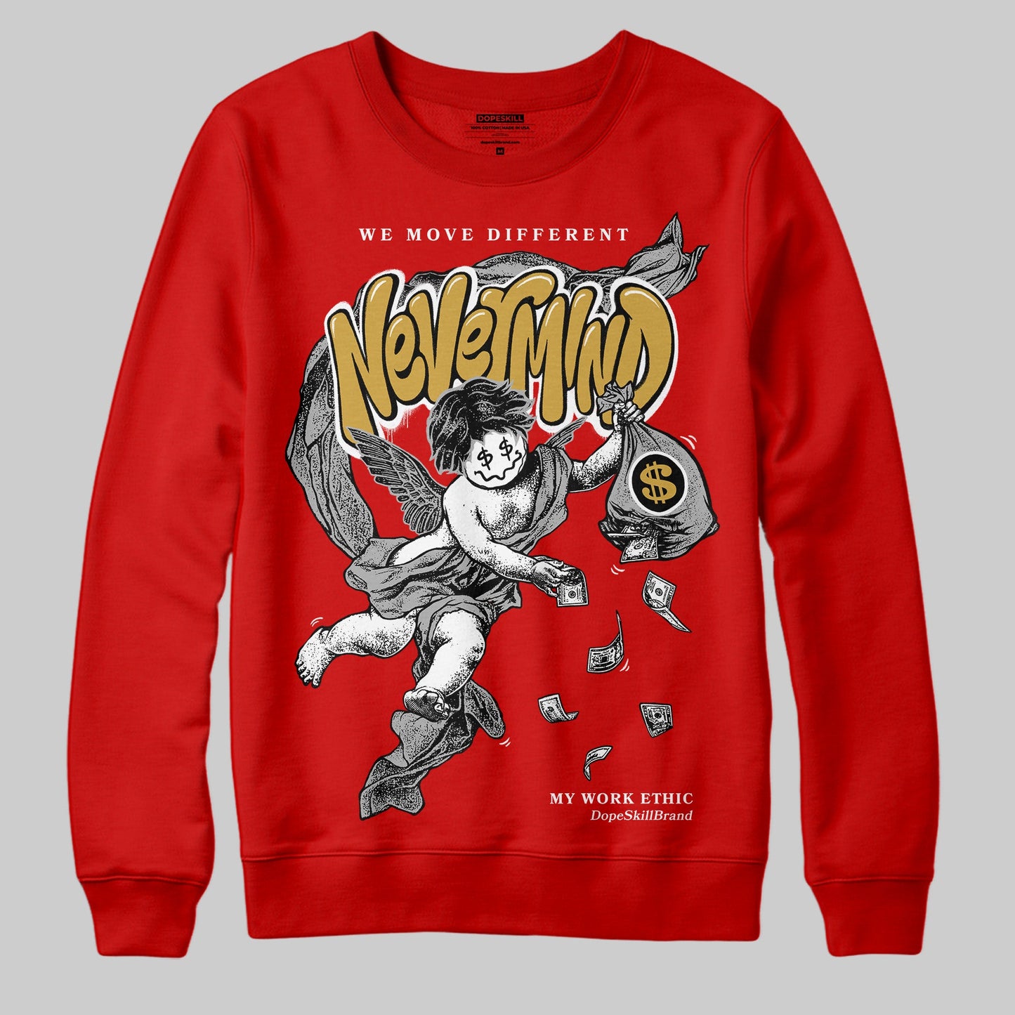 Bred Velvet 11s DopeSkill Red Sweatshirt Nevermind Graphic