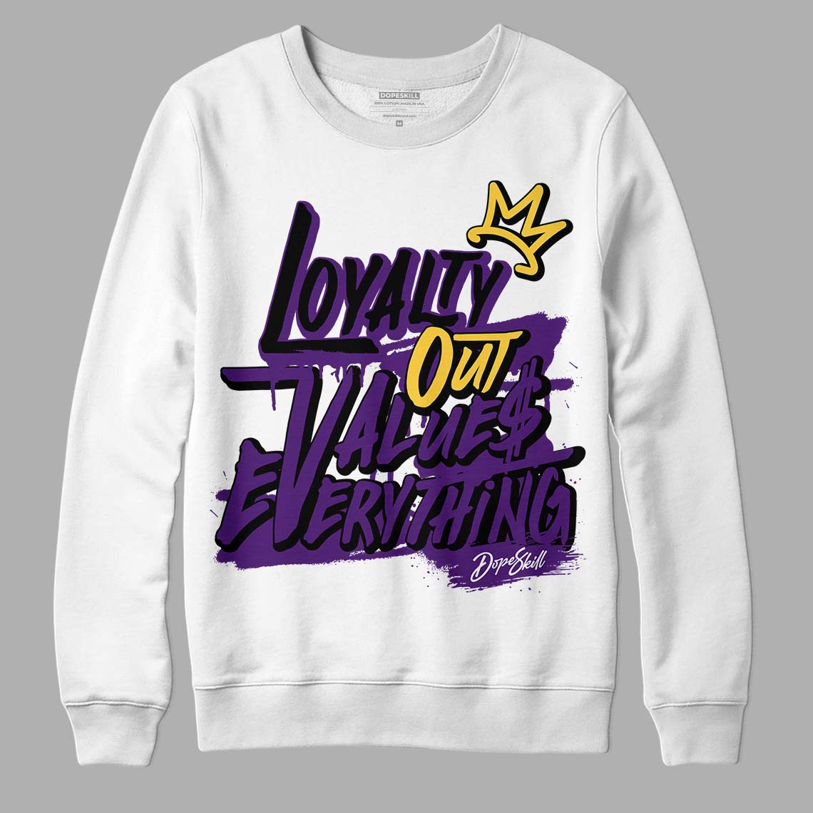 Field Purple 12s DopeSkill Sweatshirt LOVE Graphic