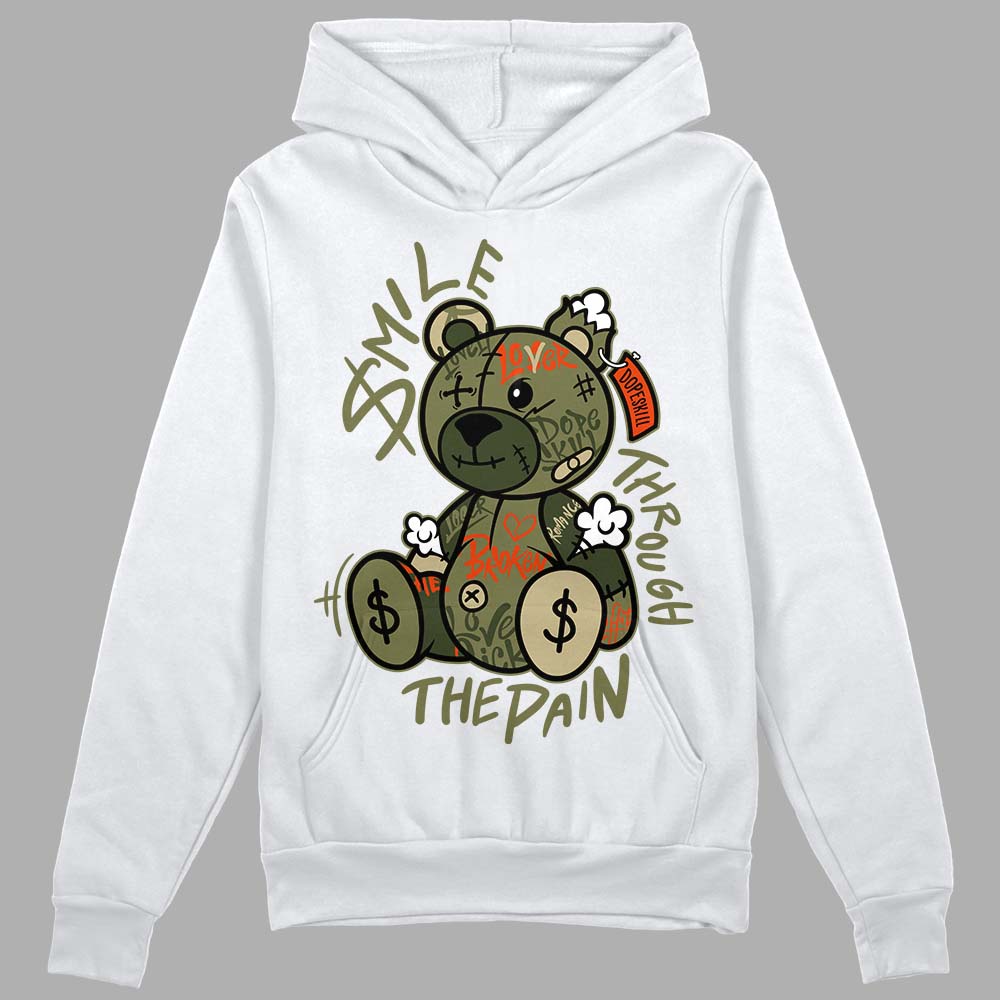 Olive Collection DopeSkill Hoodie Sweatshirt Smile Through The Pain Graphic