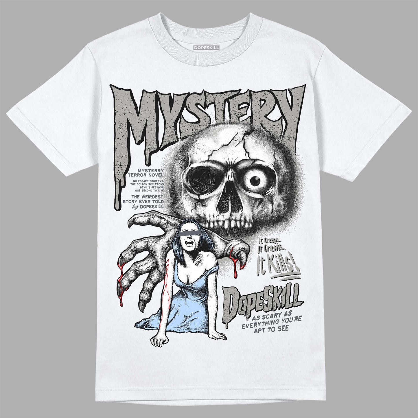 Cool Grey 11s DopeSkill T-Shirt Mystery Ghostly Grasp Graphic