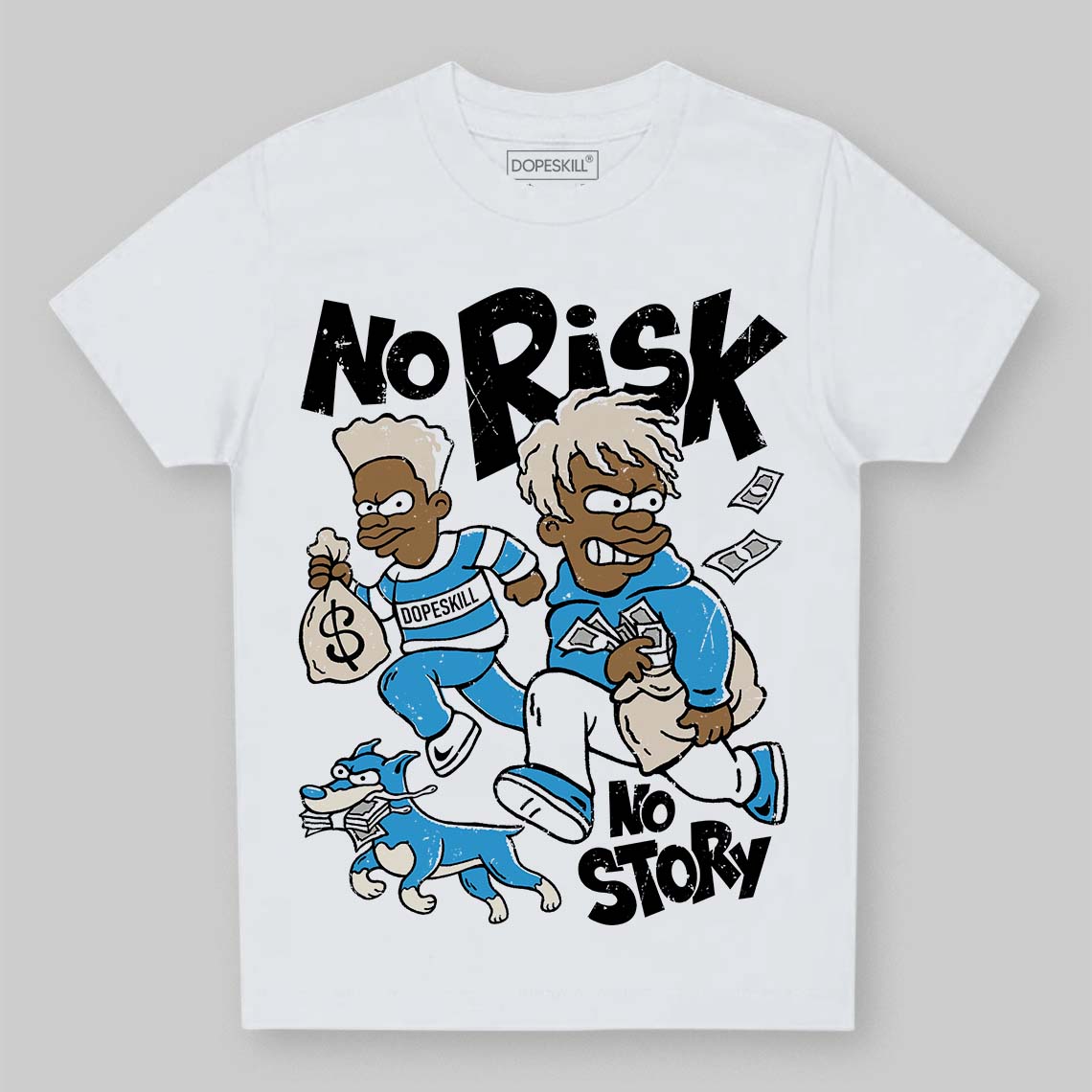 UNC Reimagined 1s DopeSkill Toddler Kids T-shirt No Risk No Story Graphic