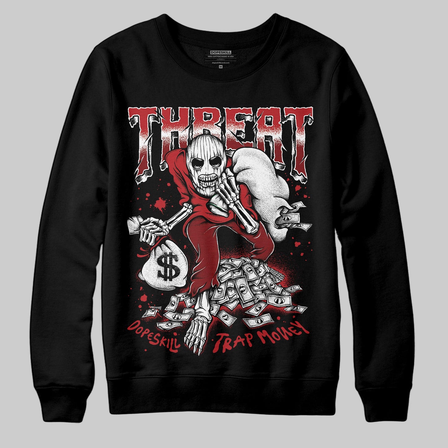 Flu Game 12s DopeSkill Sweatshirt Threat Graphic
