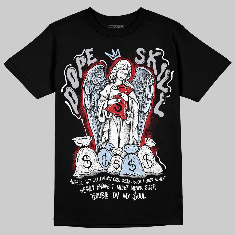 Black Metallic Reimagined 5s DopeSkill T-Shirt Angels Graphic