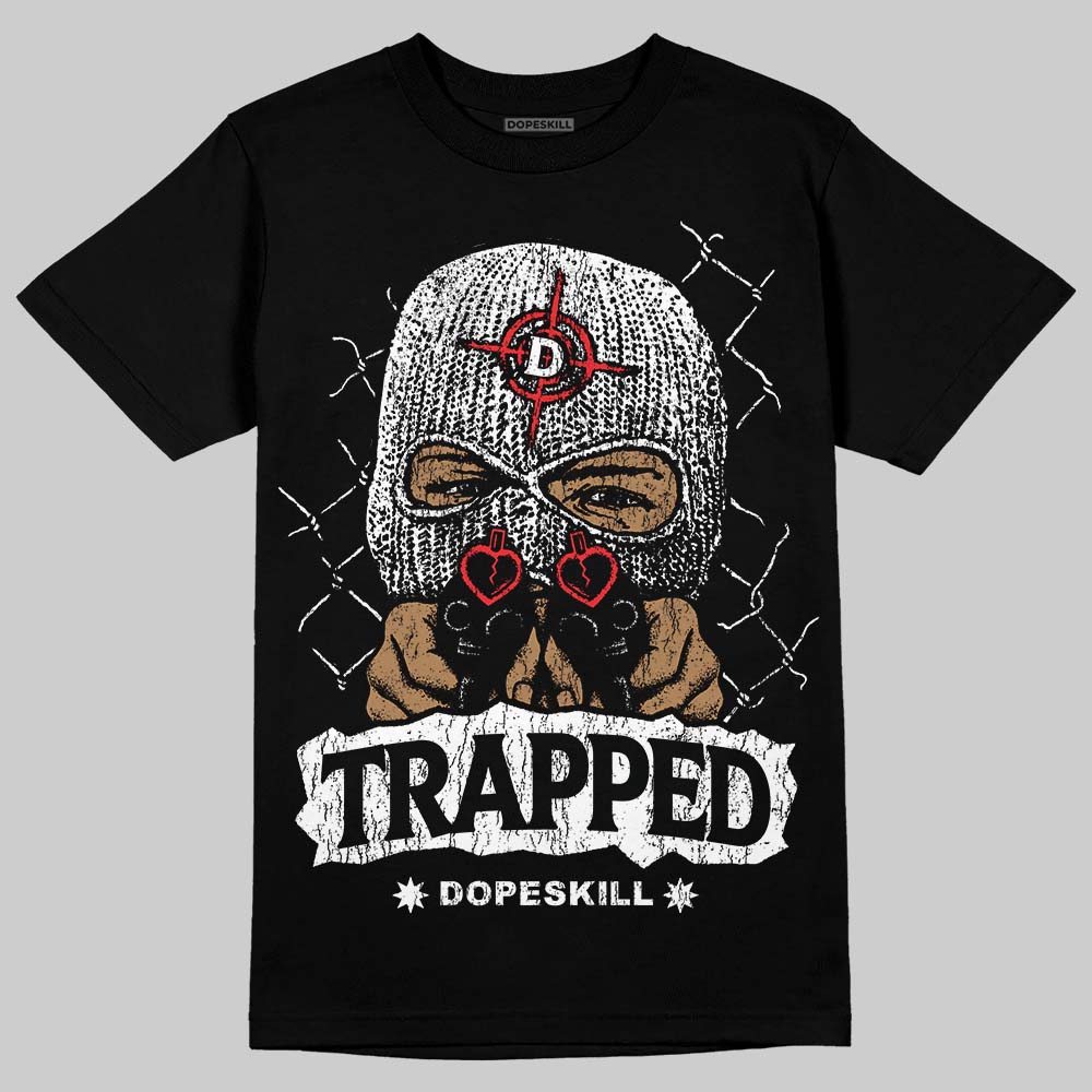 Black and White Collection DopeSkill T-Shirt New Trapped Graphic