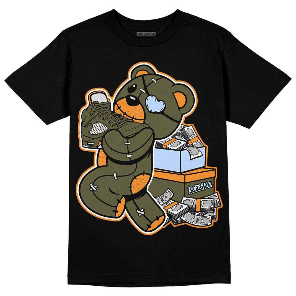 Olive 5s DopeSkill T-Shirt Bear Steals Sneaker Graphic