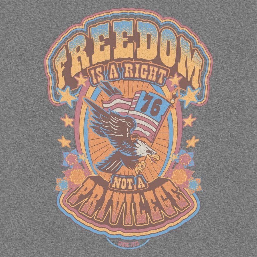 Women's Freedom Is A Right Shirt Dress - Dark Heather Grey