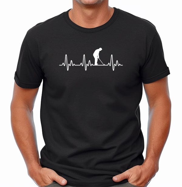 Golf Heartbeat TShirt Swing into