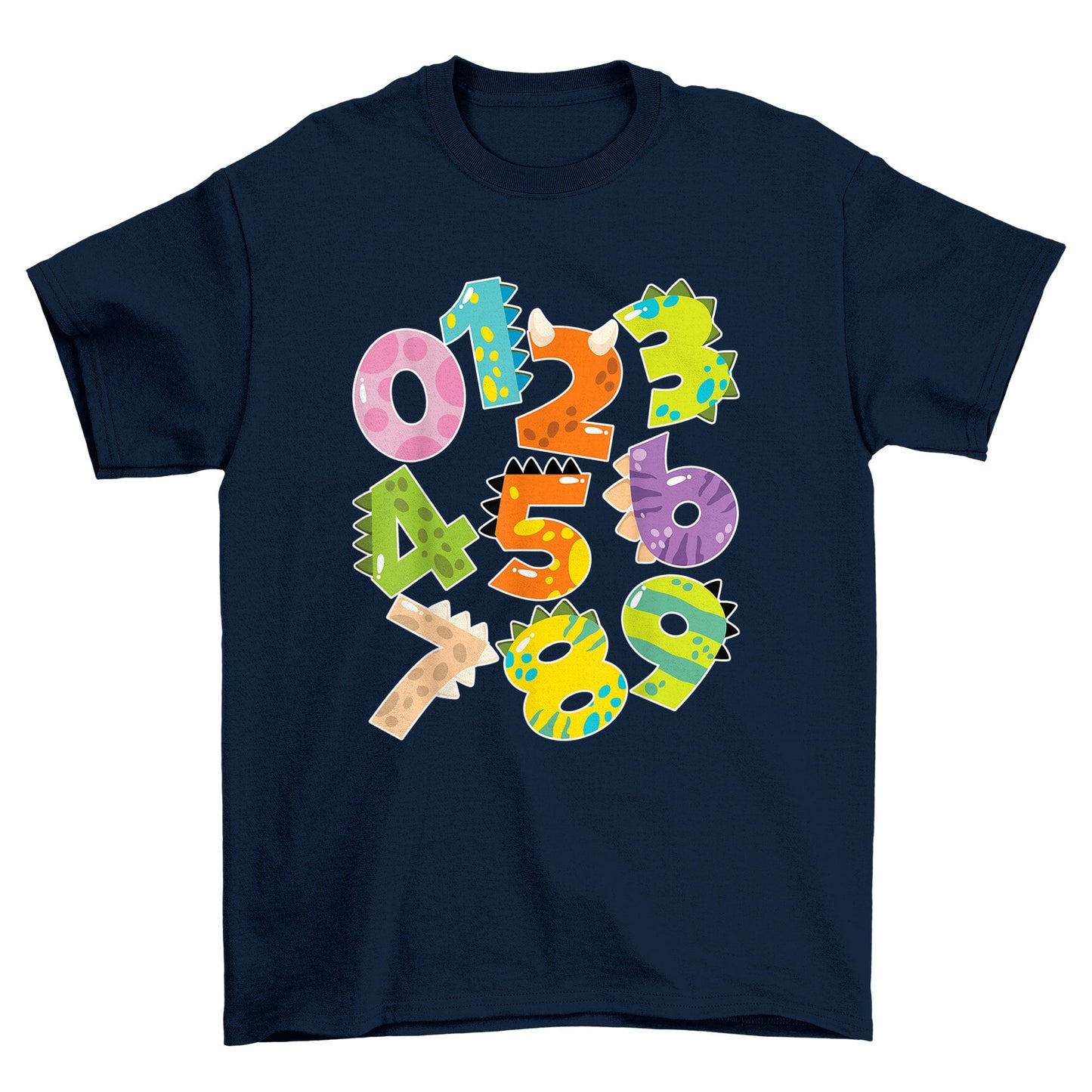 Dino Number Day Math Kids Tee