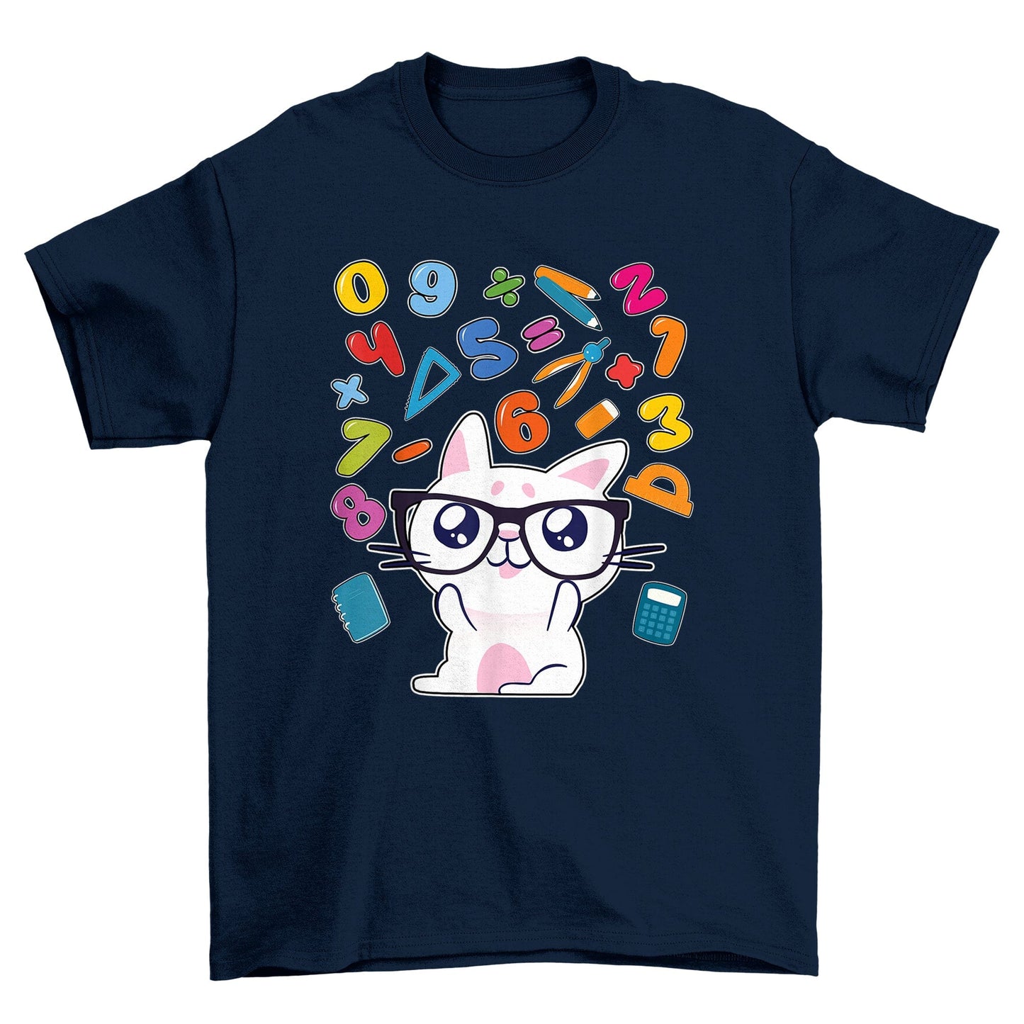 Cute Bunny Numbers Math Day Kids Tee
