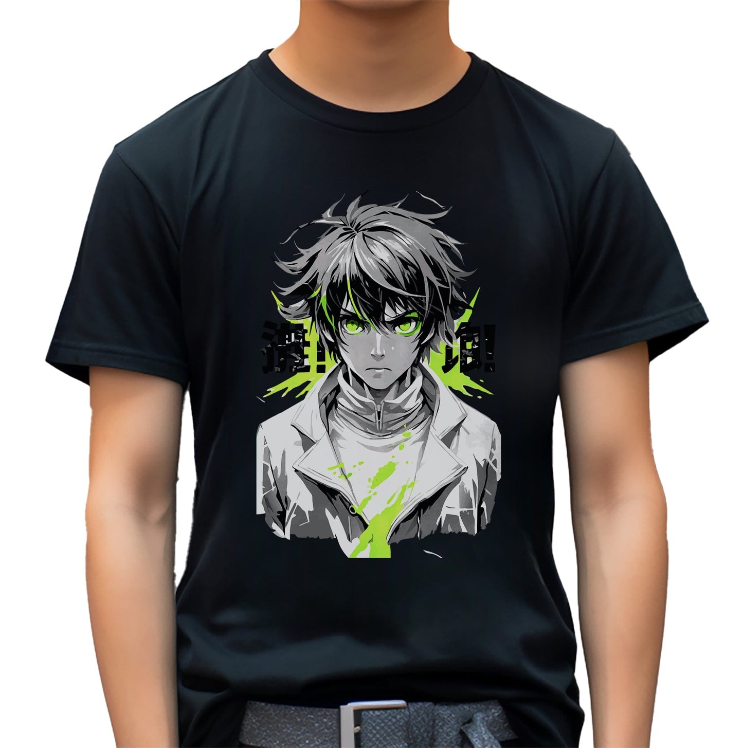 Green Eyes Anime Character T-shirt