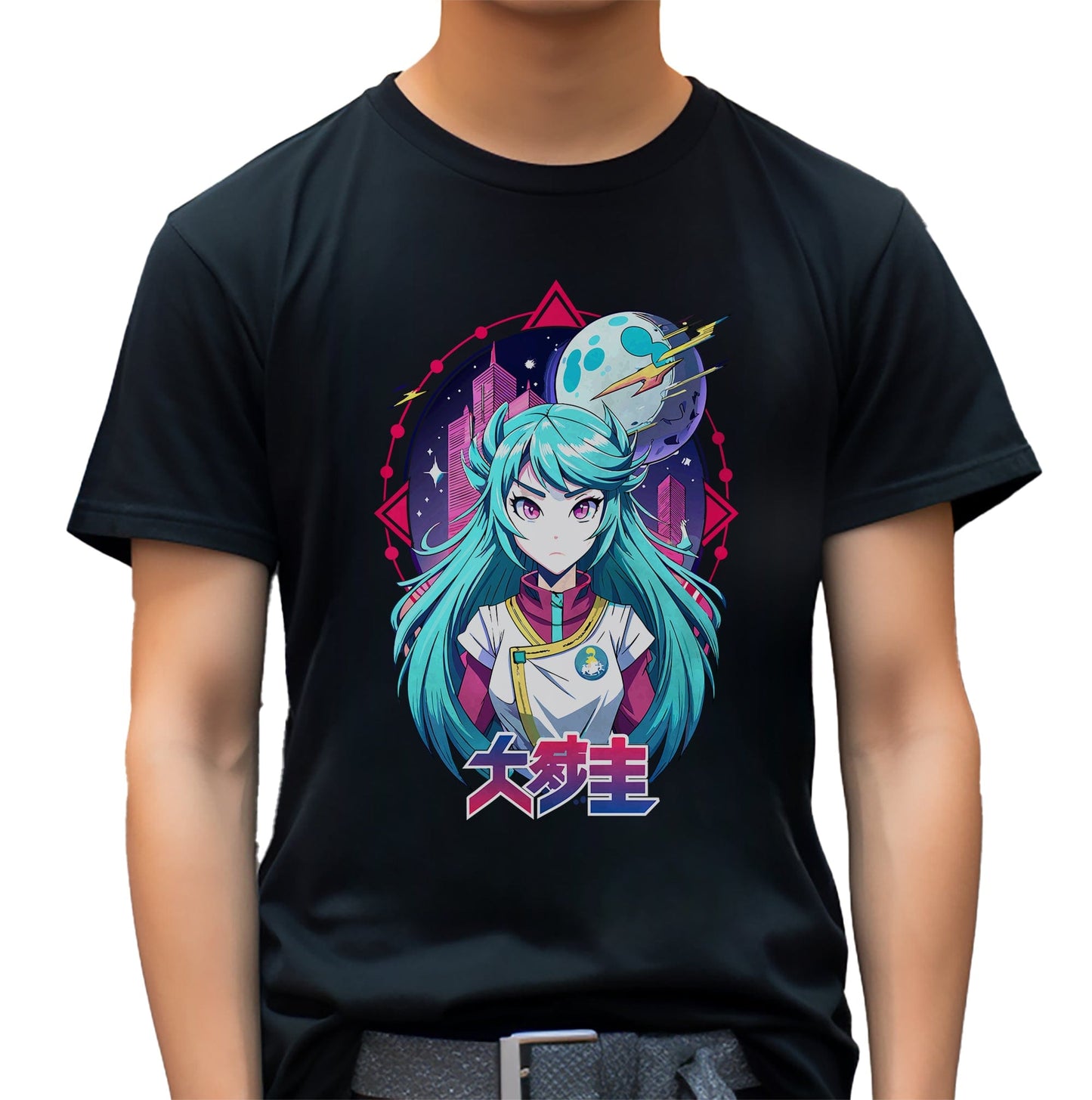 Future Space Anime Girl T-Shirt