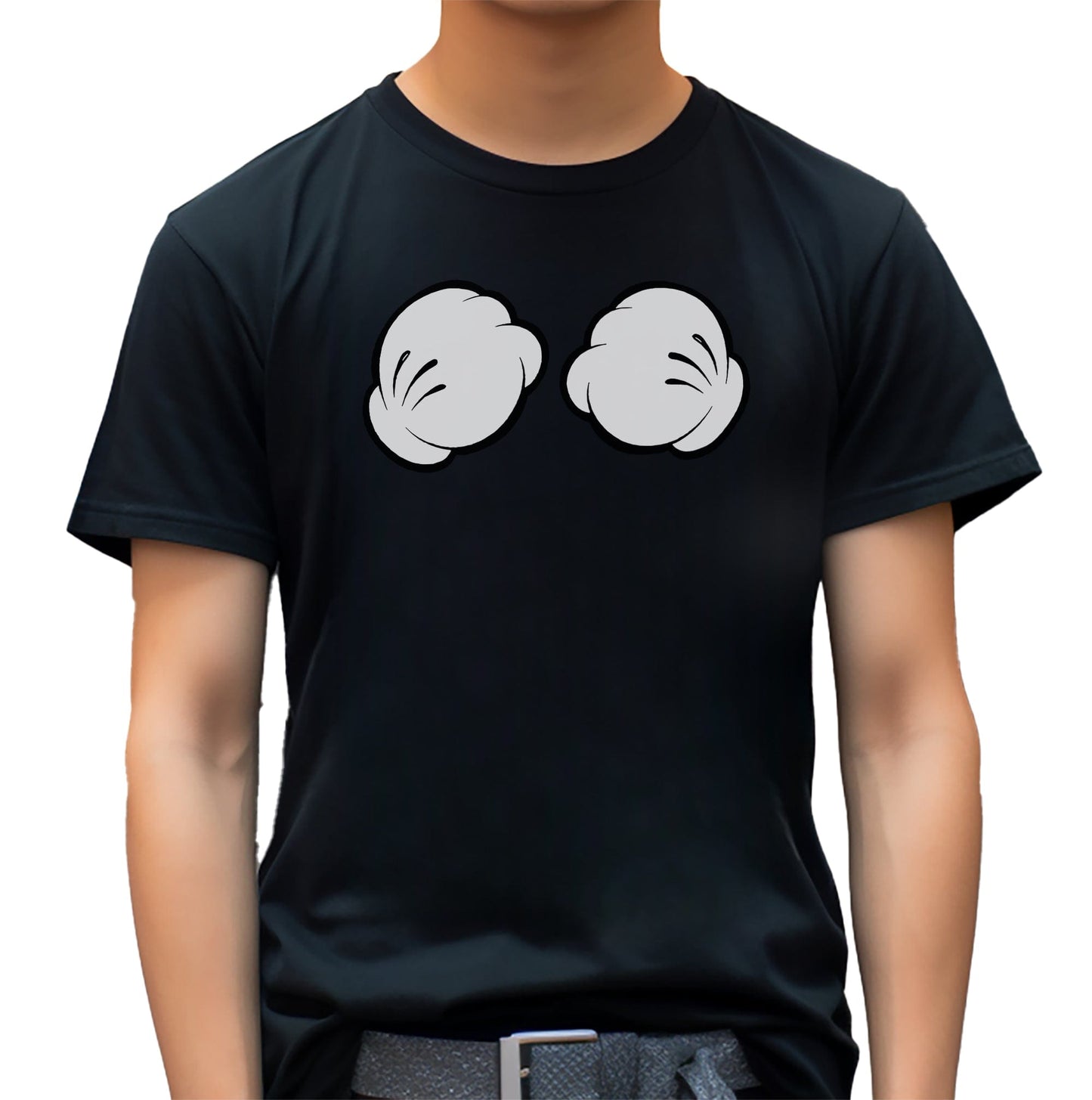 Cartoon Glove Hands T-shirt