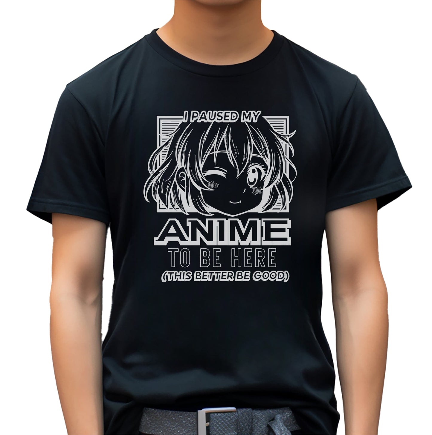 Paused Anime 7 T-Shirt - Funny &