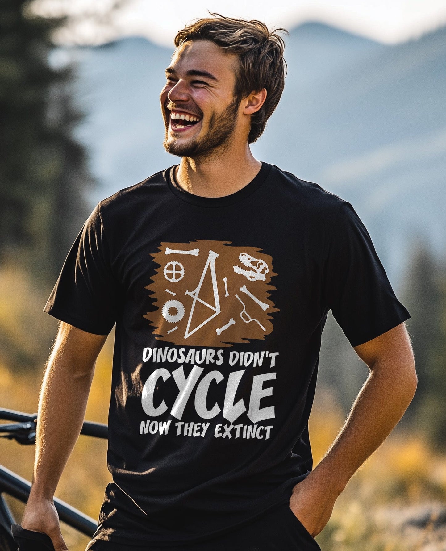Cycling with Dinosaurs T-Shirt
