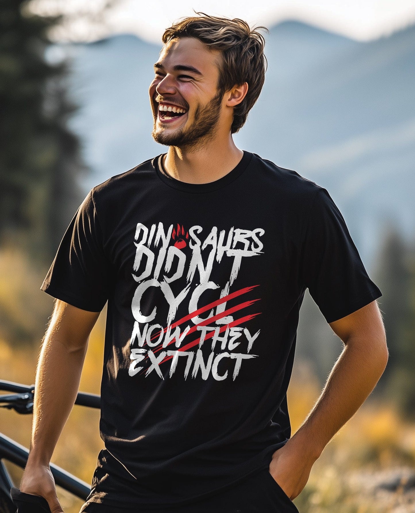 Cycling (249) T-shirt - "Don't