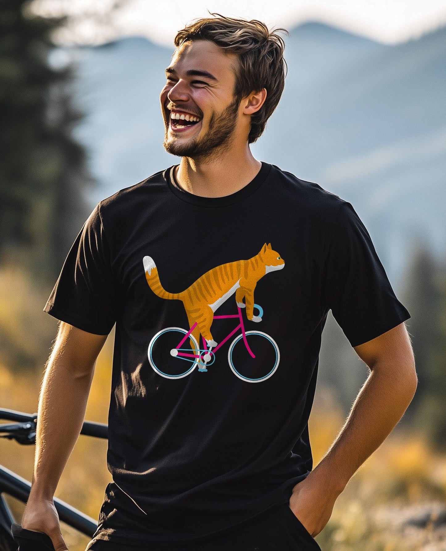 Cat on a Bike t-shirt