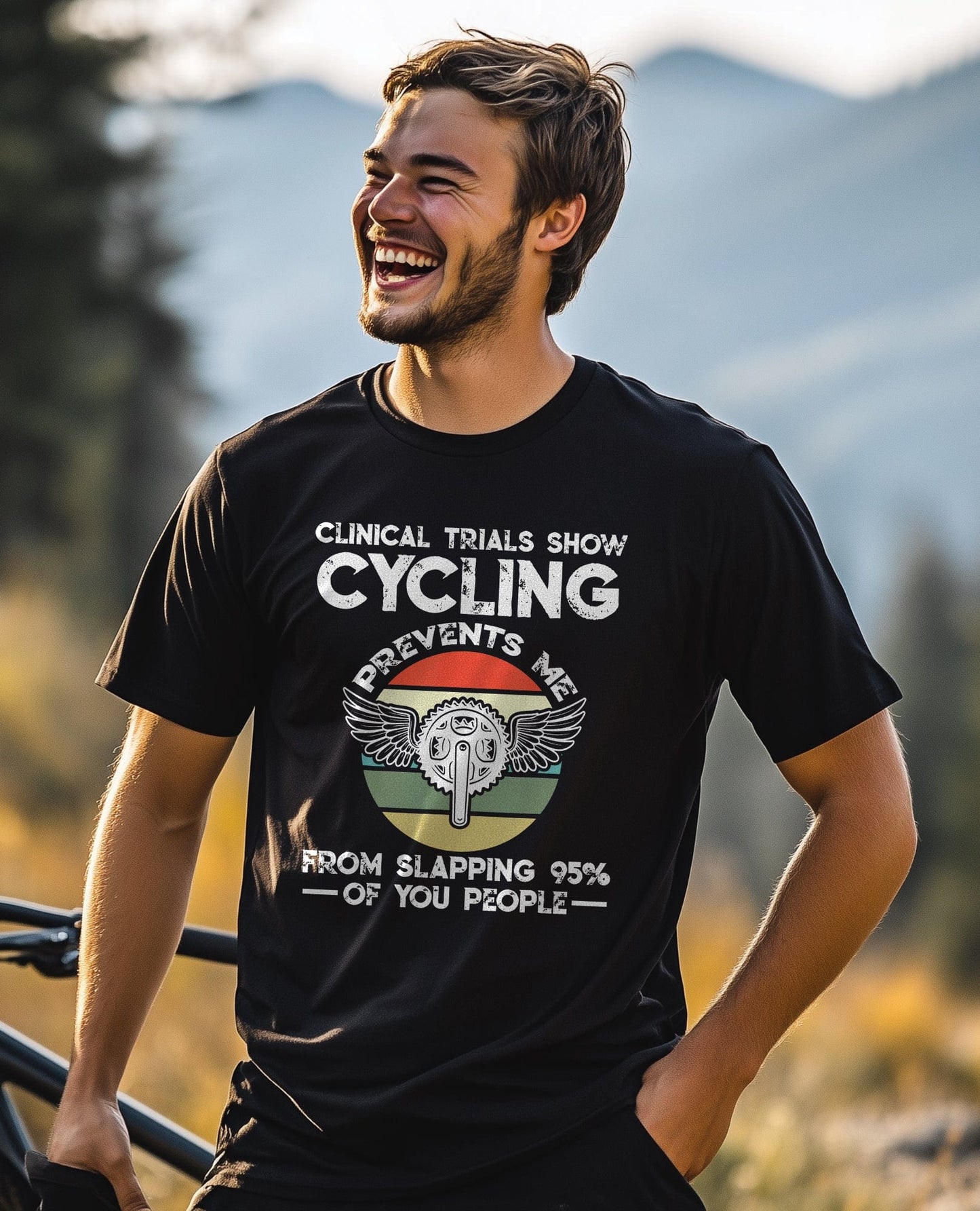 Cycling (282) T-Shirt - Hilarious