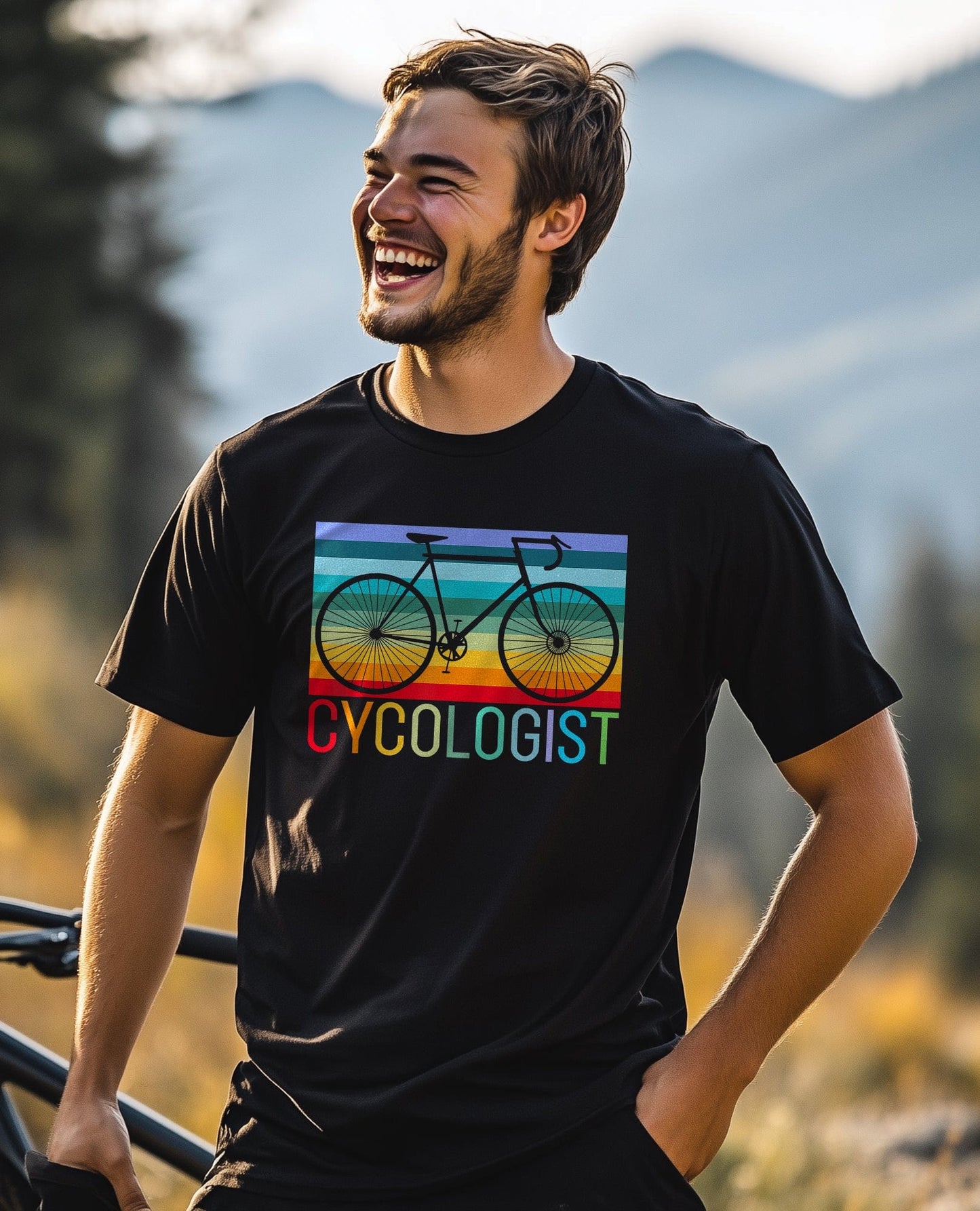 Cycling (231) T-Shirt Rainbow