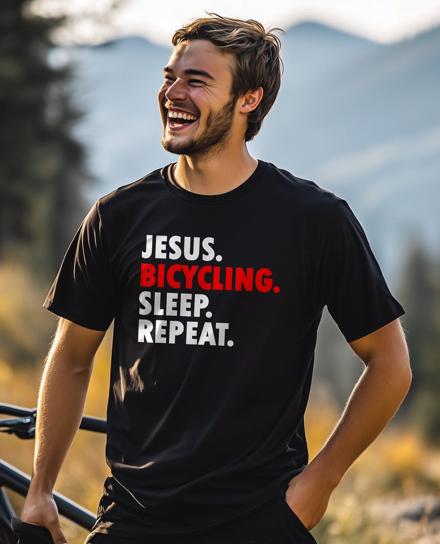 Cycling Jesus T-shirt