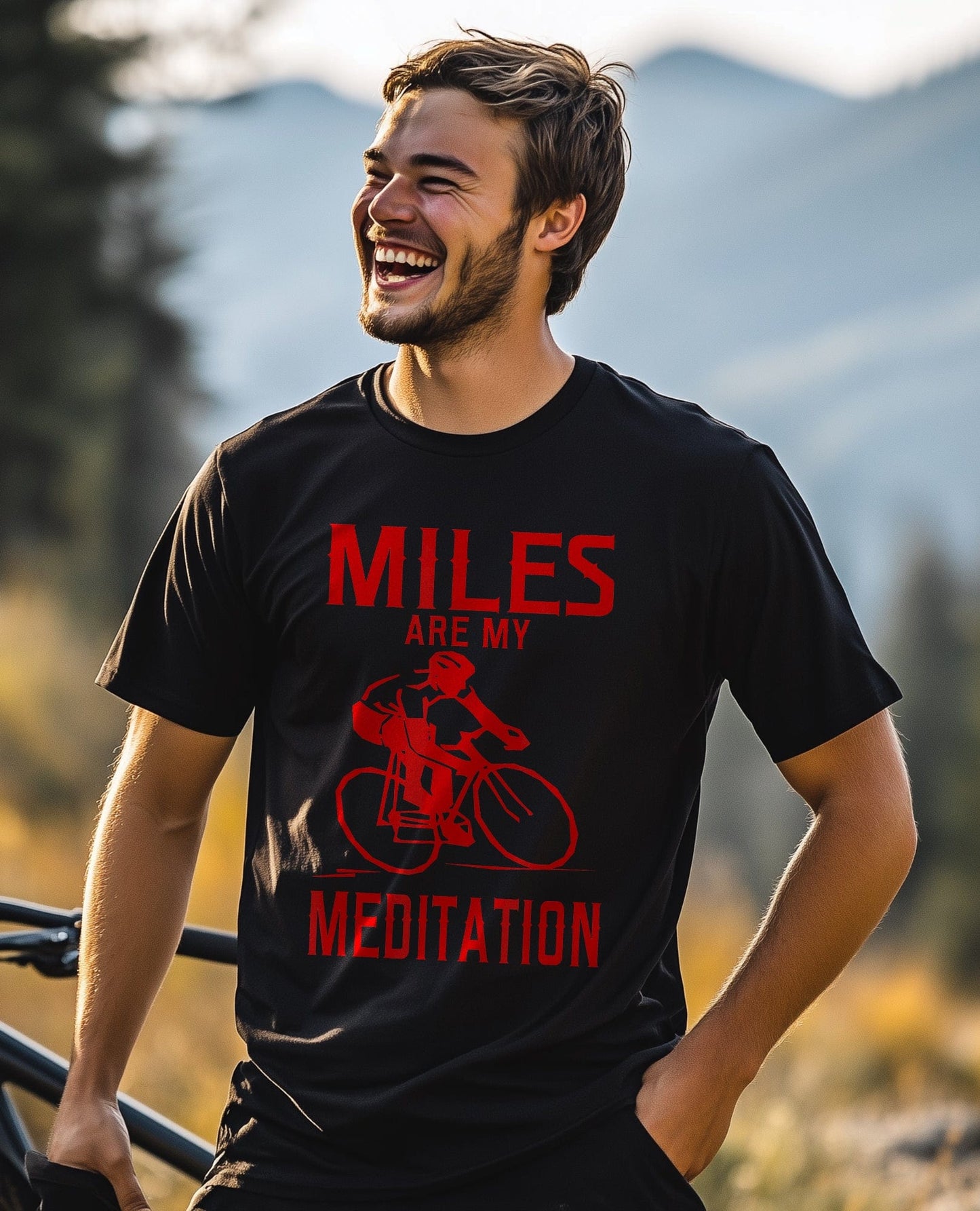 Cycling (272) T-Shirt - Miles Are My