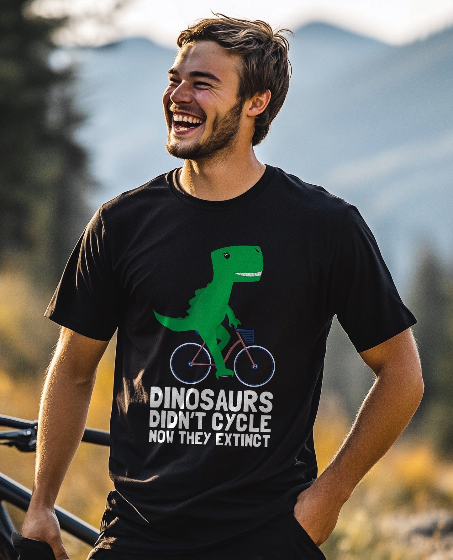 Dino Don't Cycle Hilarious T-Shirt!