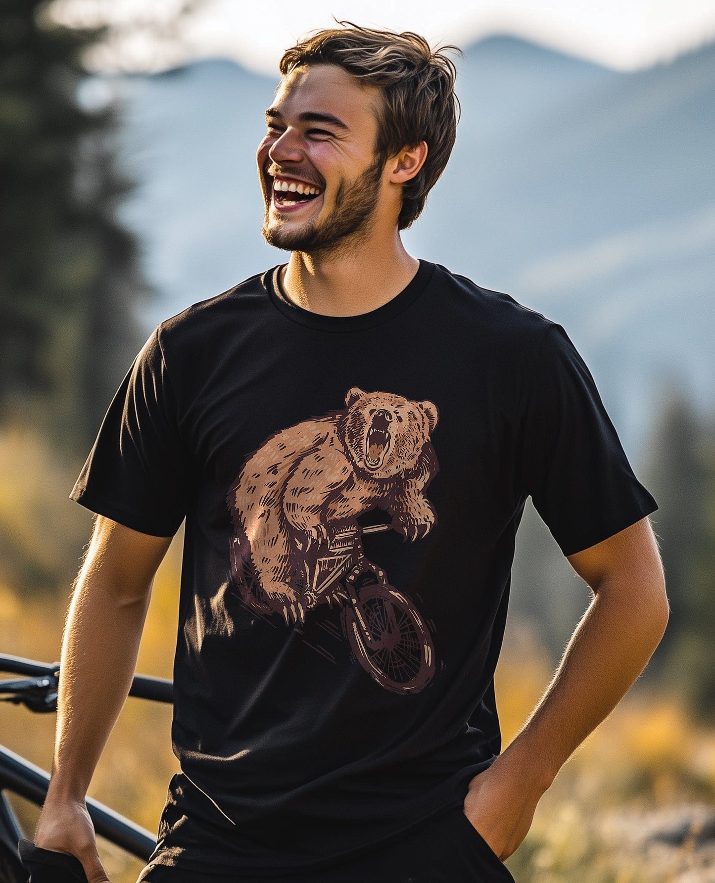 Bear-y Funny Cycling T-Shirt