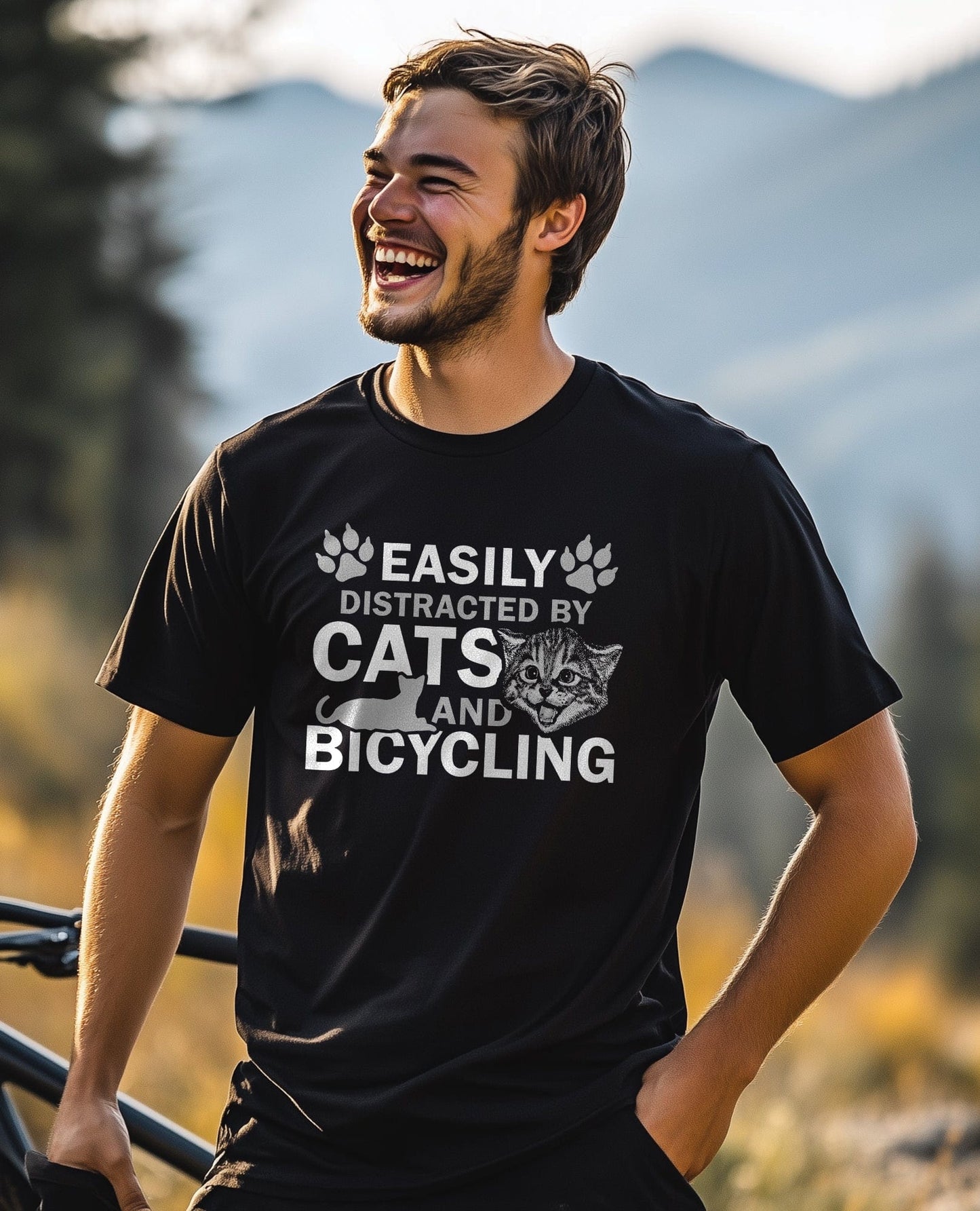 Cycling (281) Cat-tastic T-Shirt -
