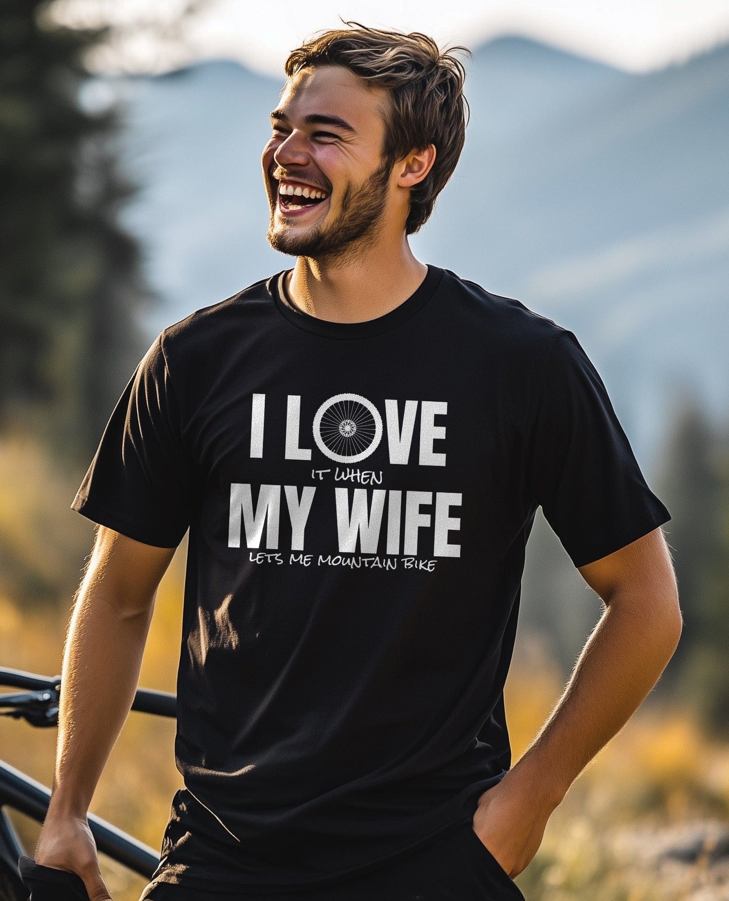 Cycling (306) T-shirt - I Love My Wife