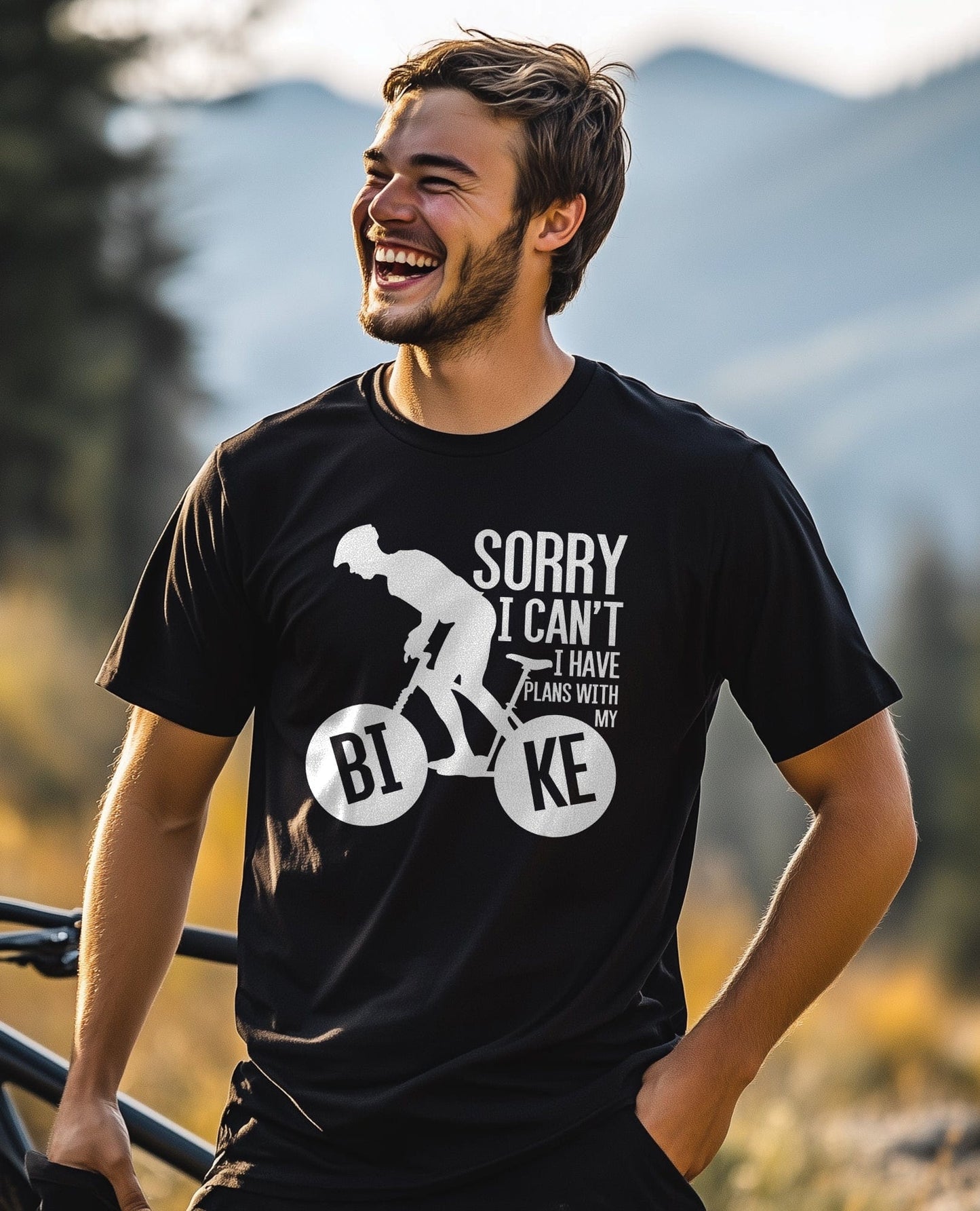 Cycling (304) T-Shirt Sorry I Can't