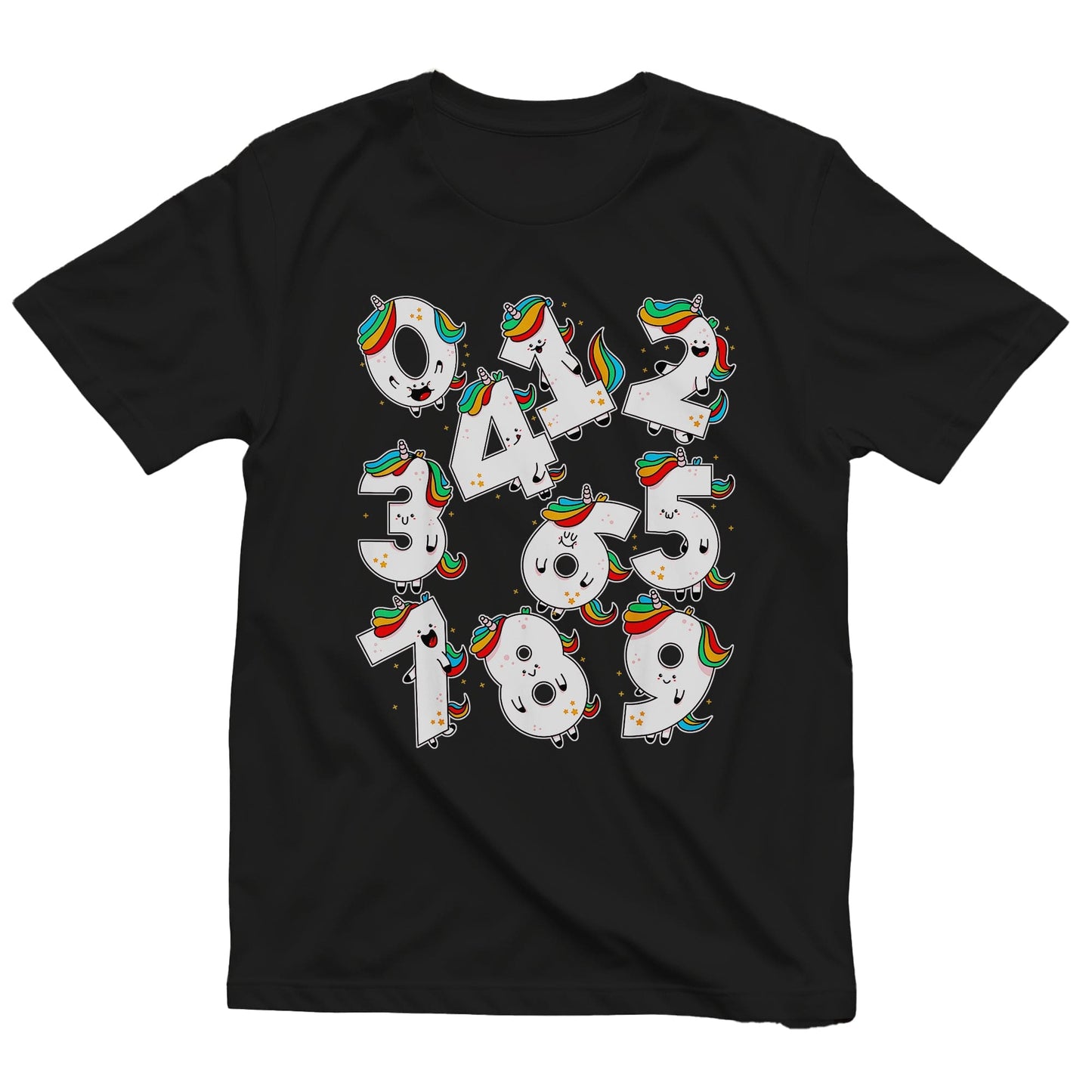 Unicorn Number Day Math Kids Tee