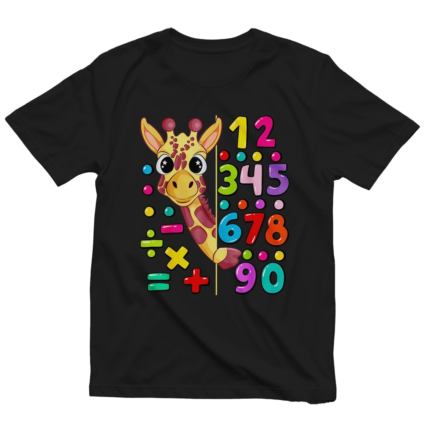 Giraffe Math Number Day Kids Tee