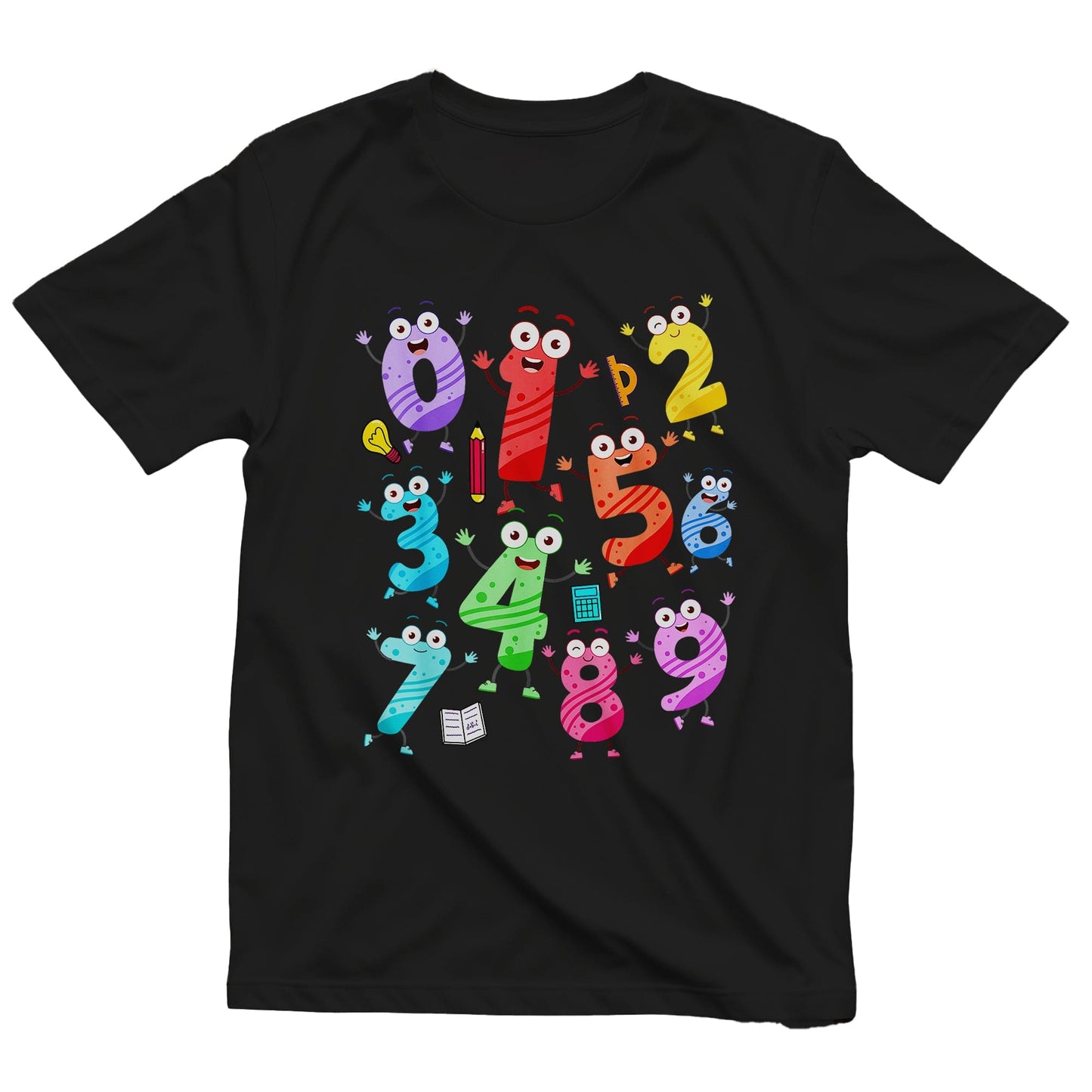 School Number Day Math  Kids Tee