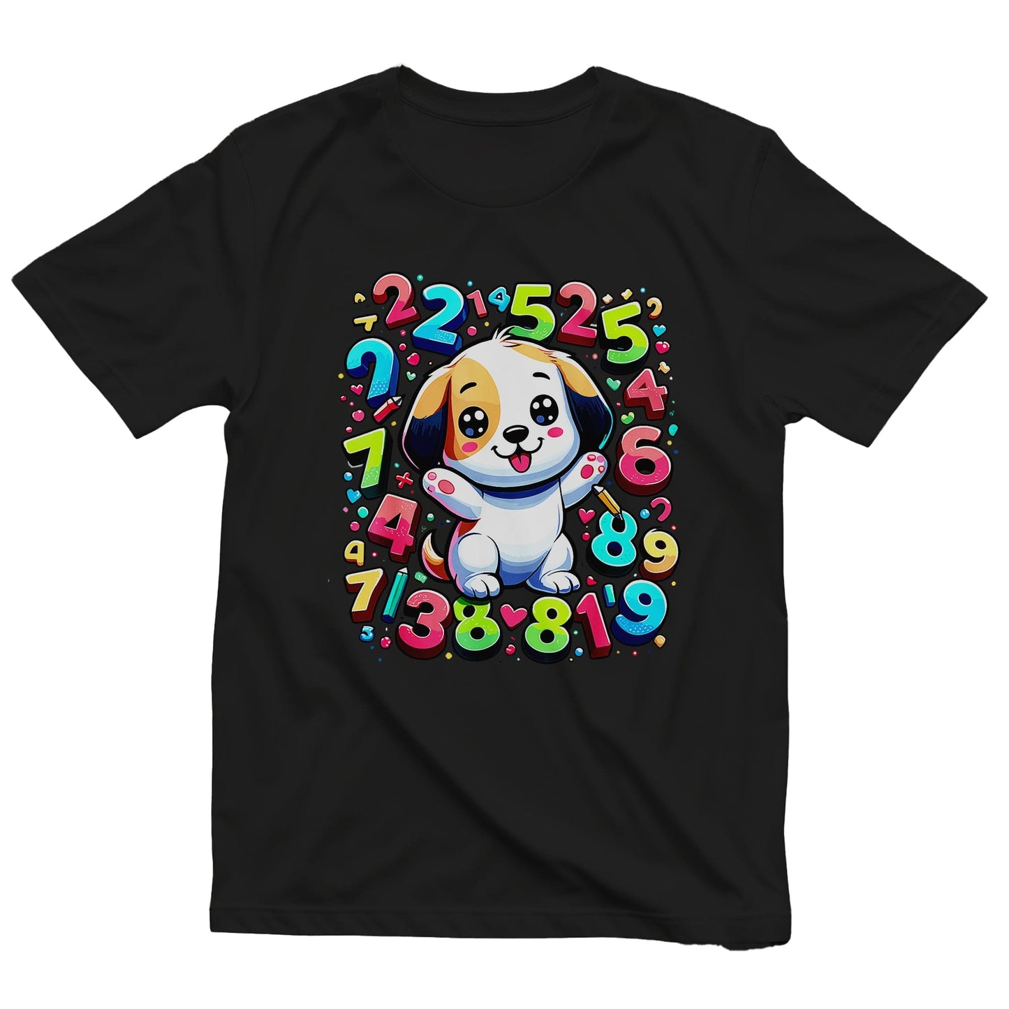 Dog Number Day Math Kids Tee