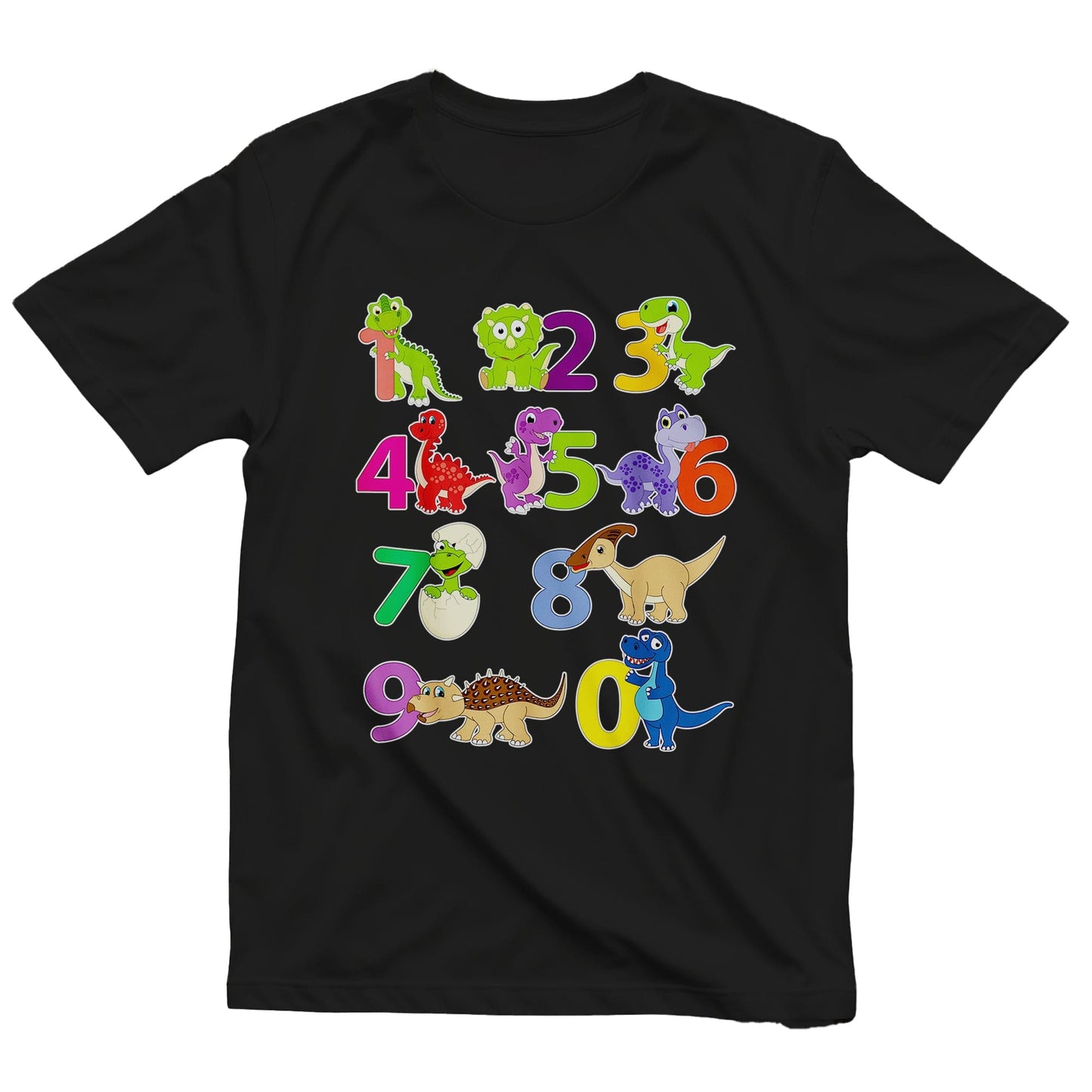 Dinosaur Number Day Math Kids Tee