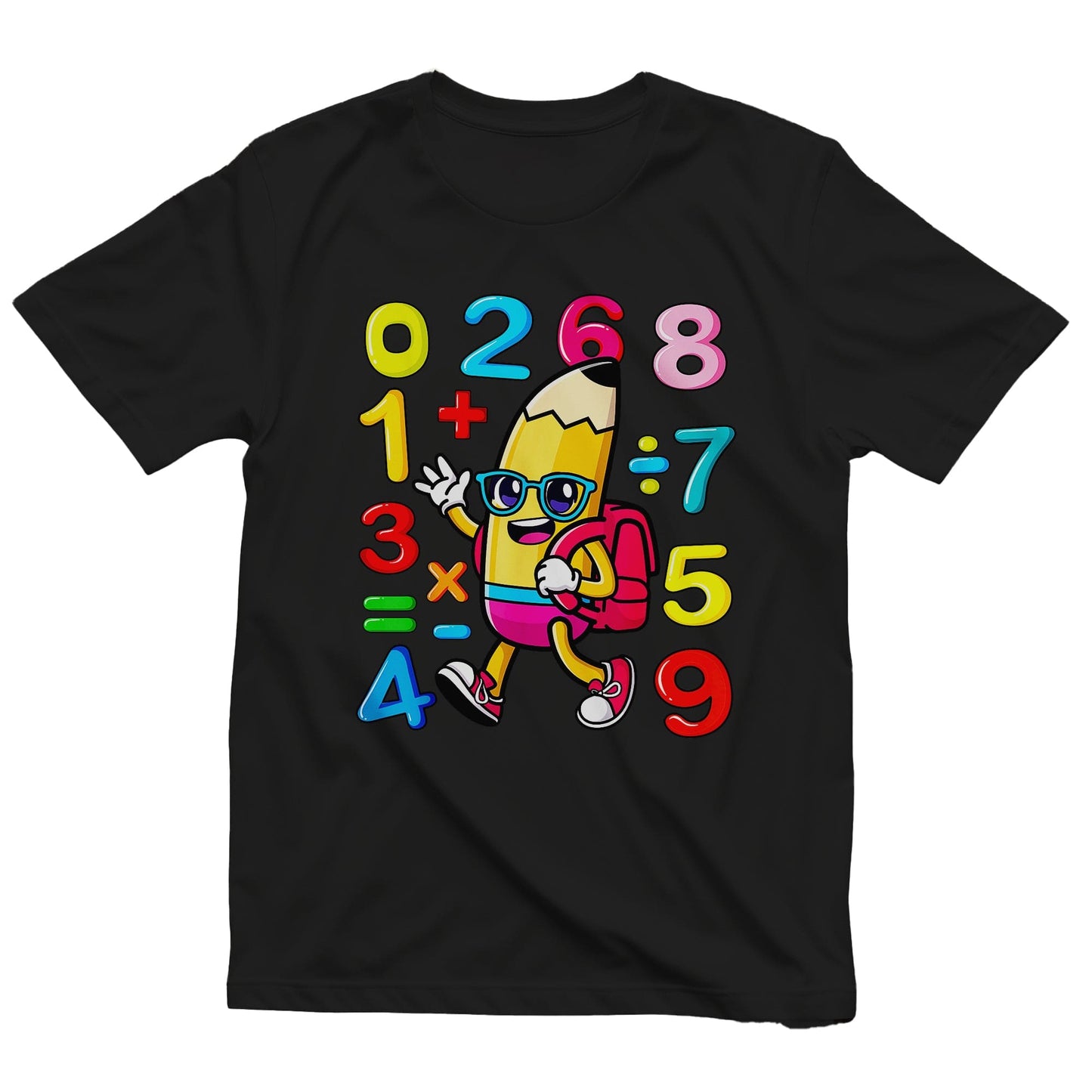 Pencil Numbers Math Day  Kids Tee