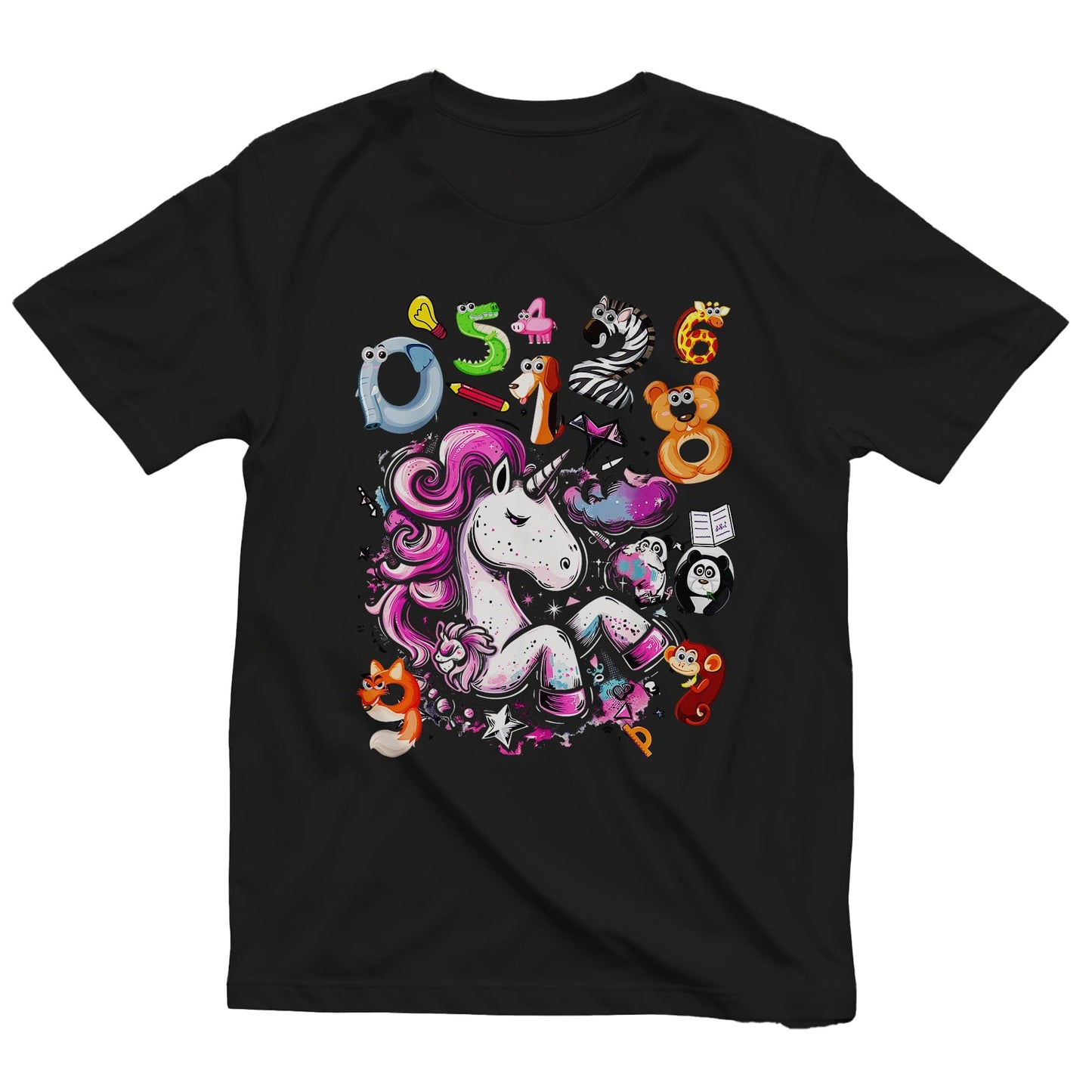 Animals Numbers Day Math Kids Tee