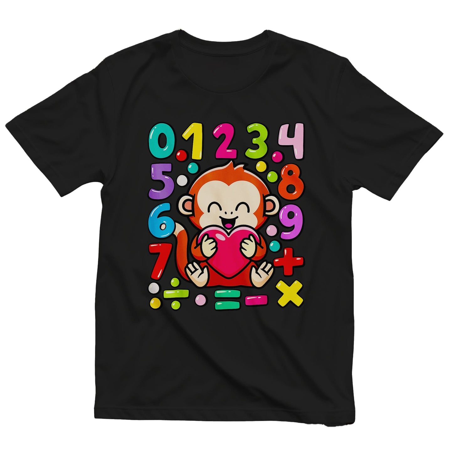 Monkey Number Day Math Kids Tee