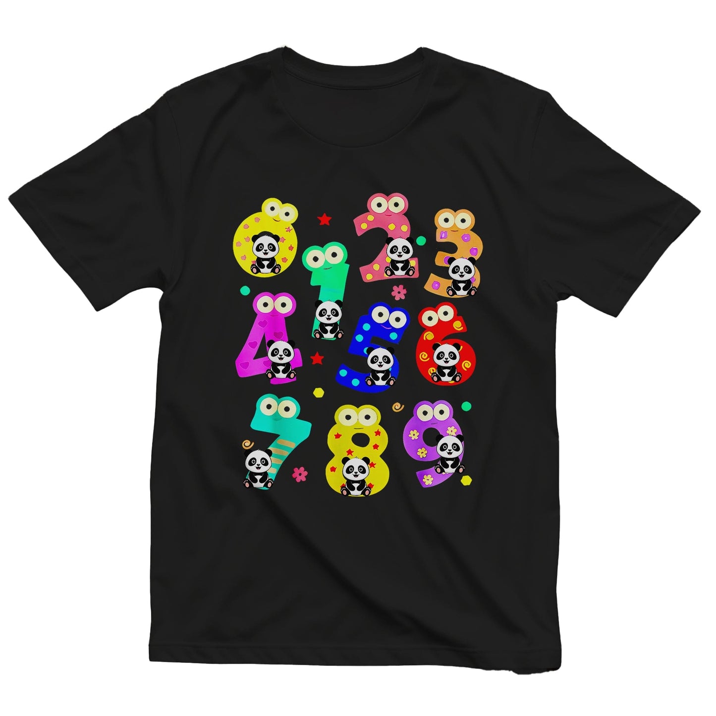 Panda Numbers Day  Kids Tee