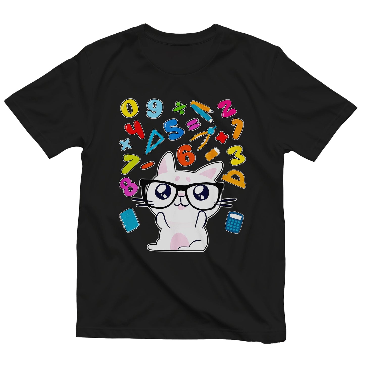 Cute Bunny Numbers Math Day Kids Tee