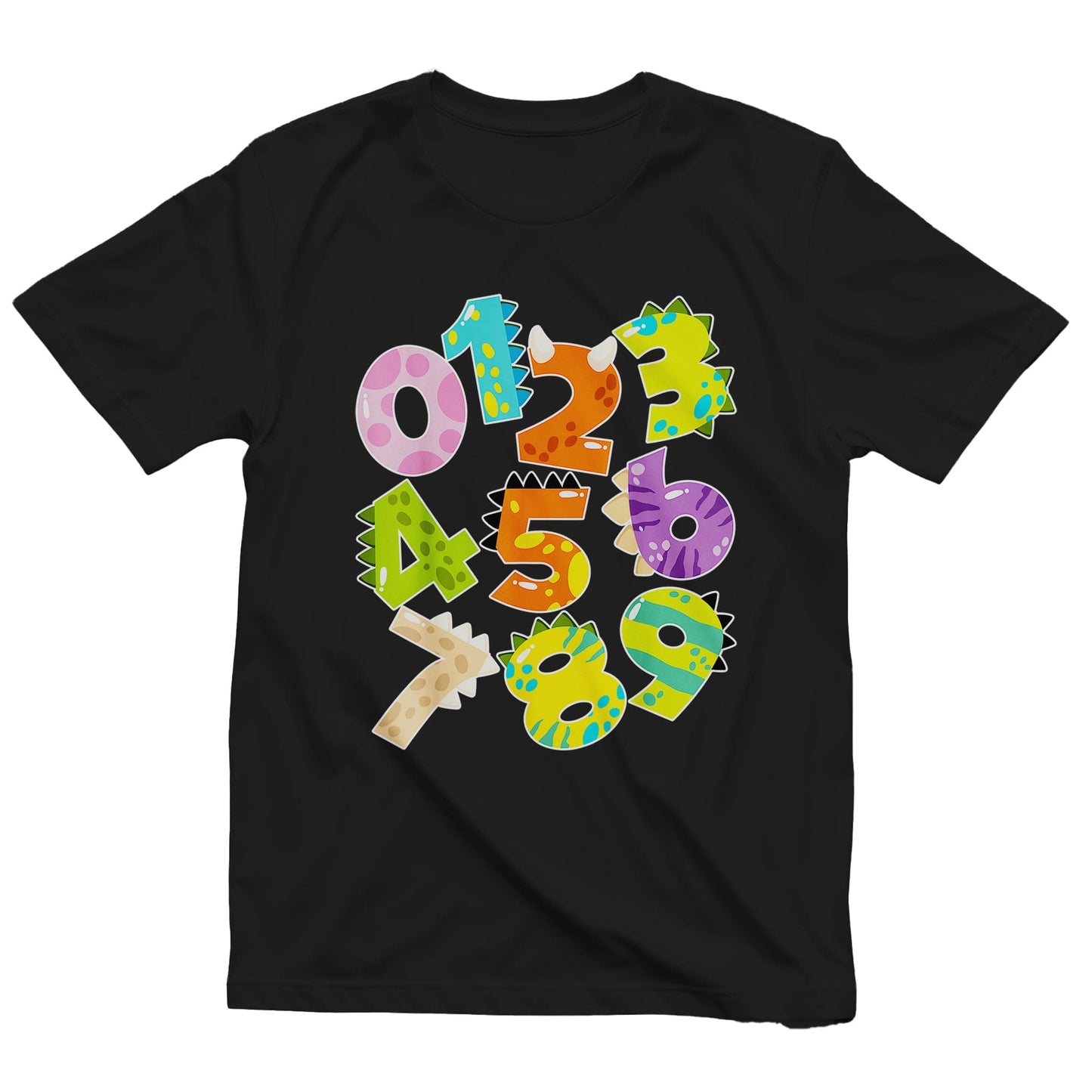 Dino Number Day Math Kids Tee