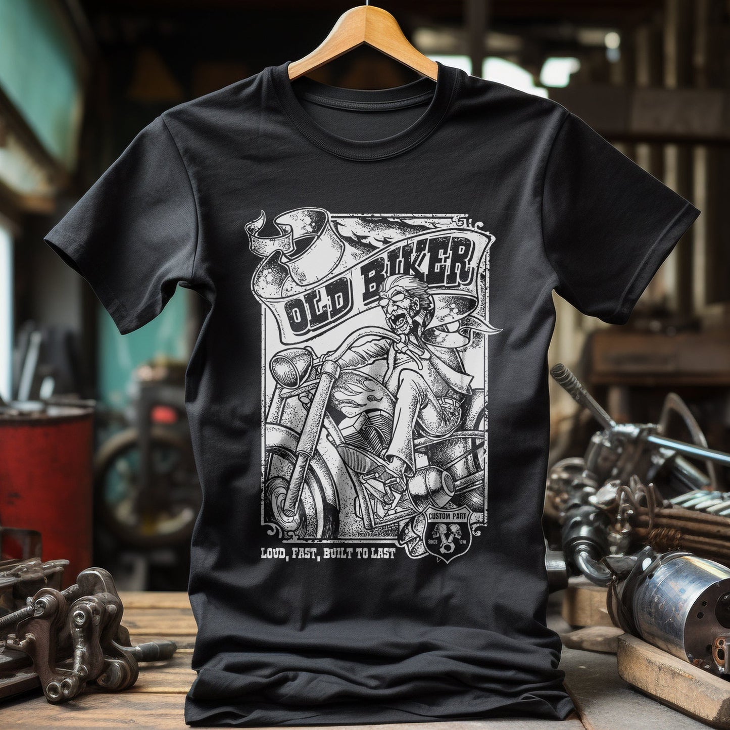 Old Biker Copy t-shirt - Vintage