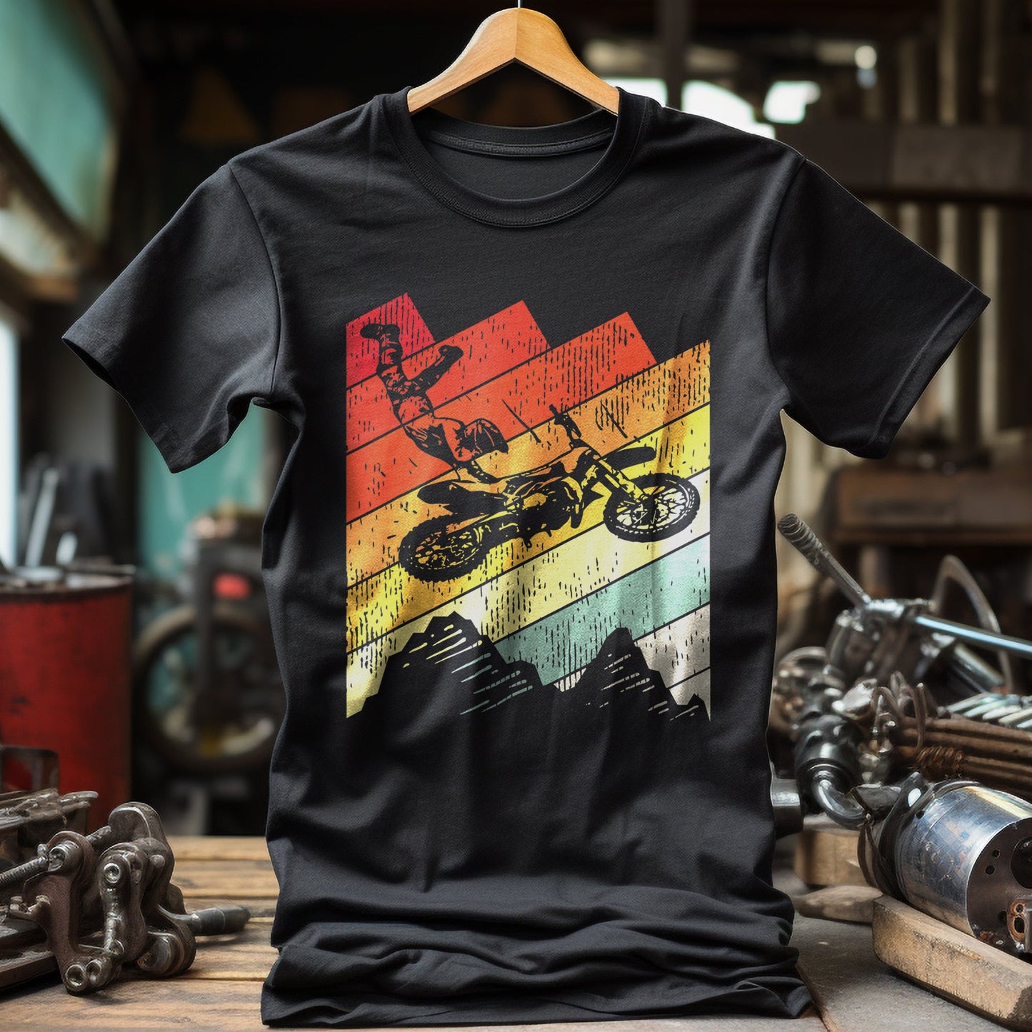 Motocross Biker Vintage Gift T-shirt