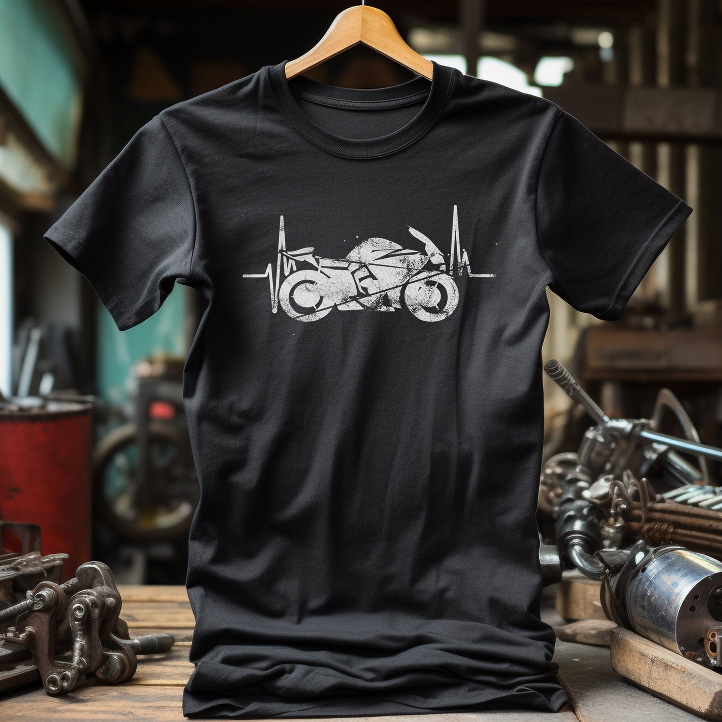Motorcycle Heartbeat T-Shirt - Rev