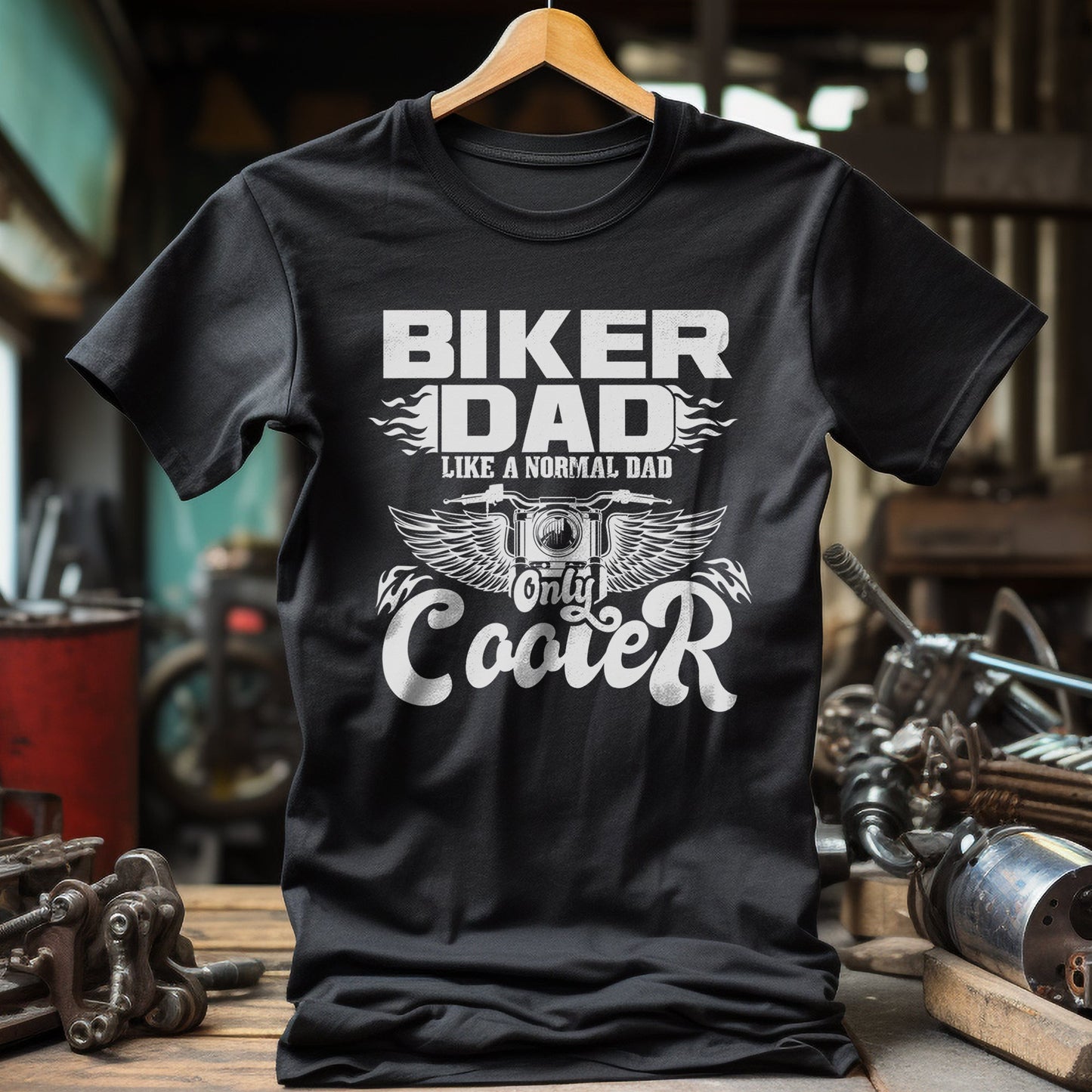 Vintage Funny Biker Dad T-Shirt