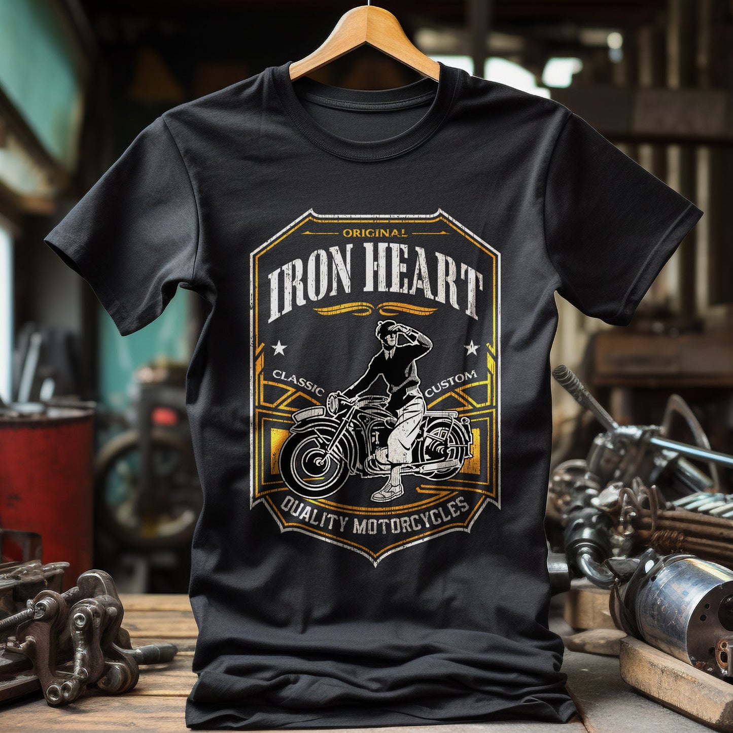 Iron Heart Motorcycle T-Shirt - Rev
