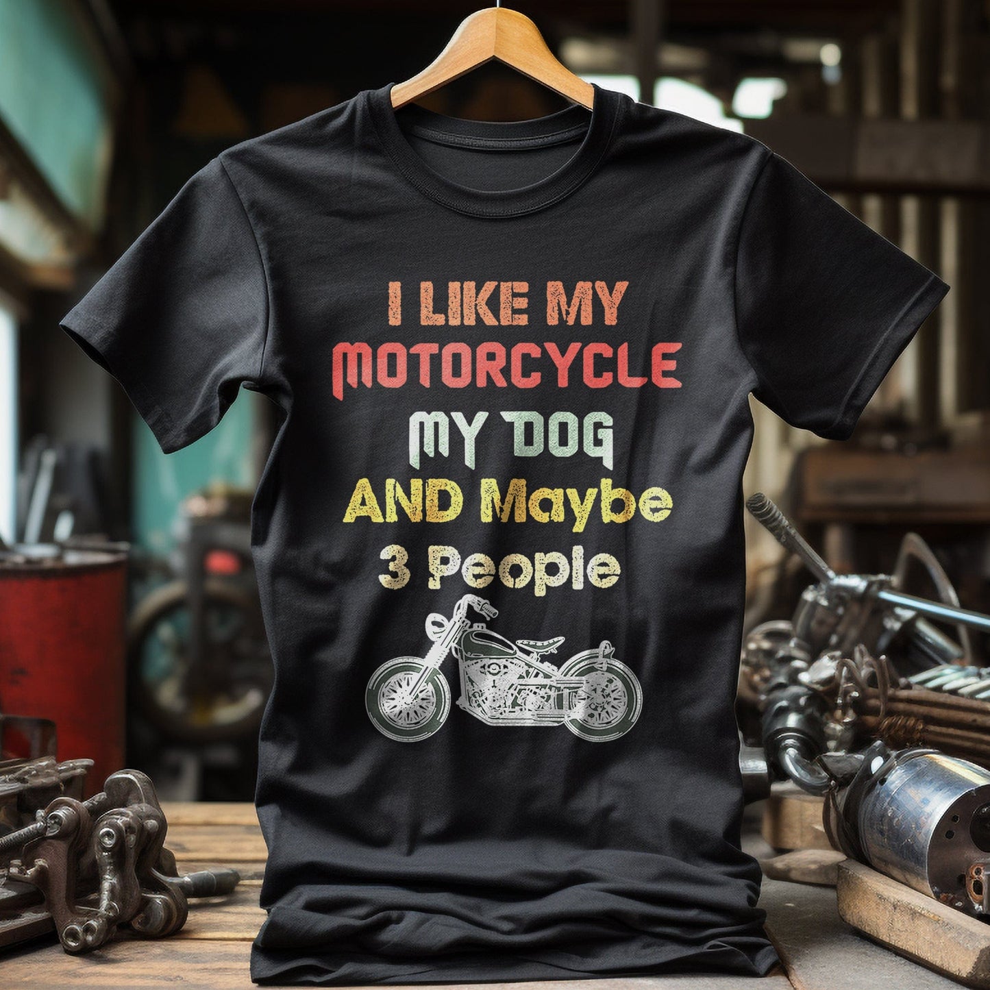 I Like My Motorcycle Dog T-Shirt