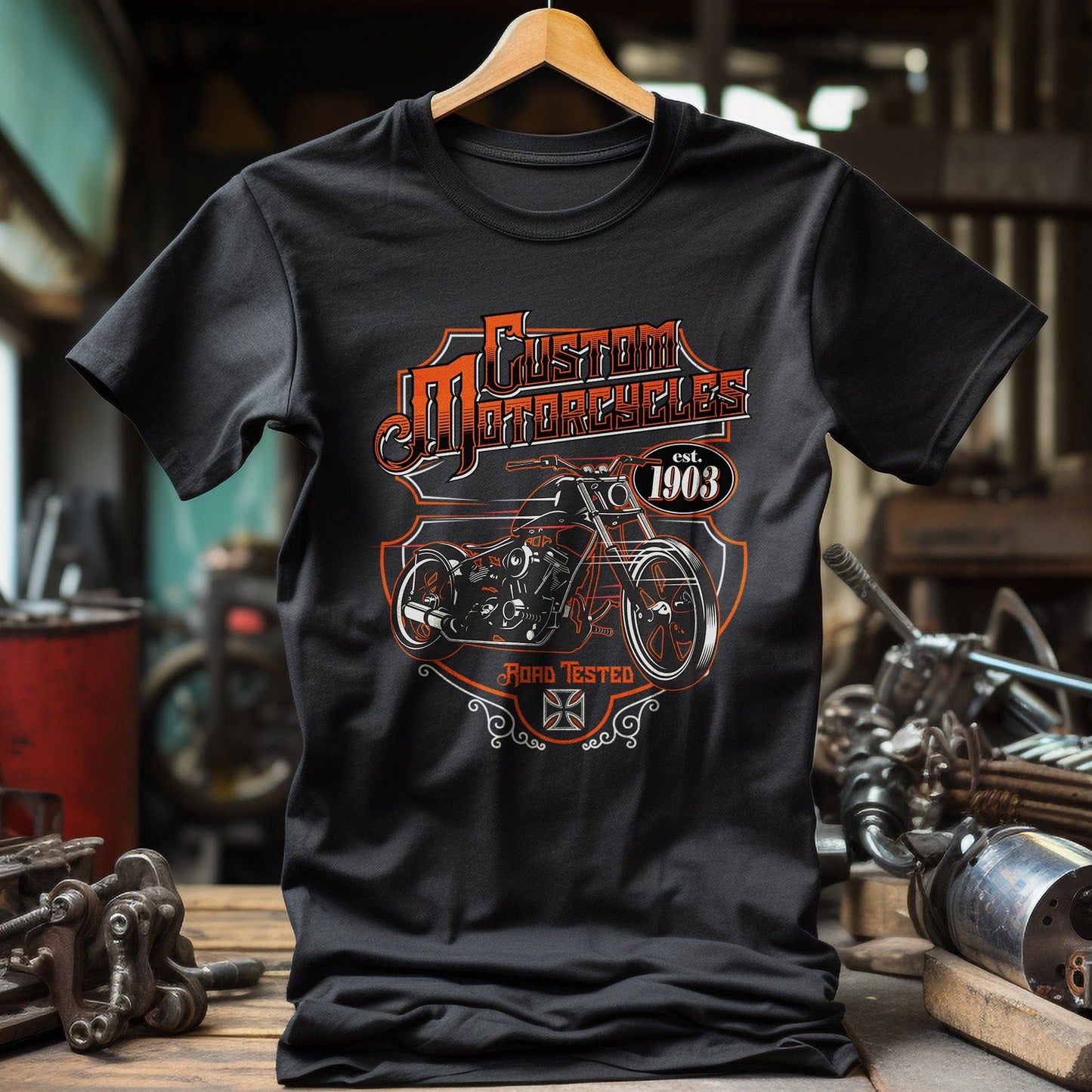 Custom Motorcycles T-Shirt - Rev Up