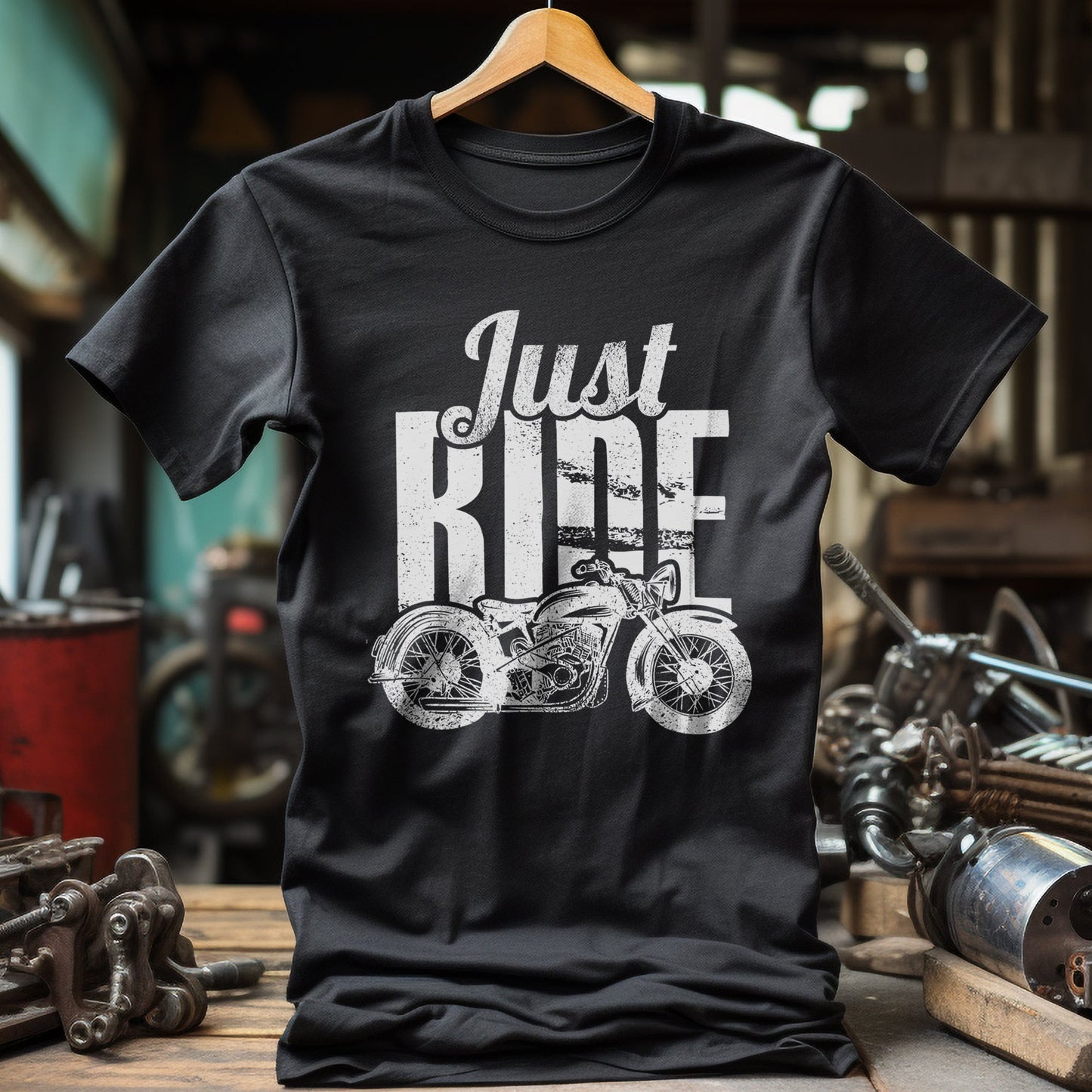Just Ride Motorcycle T-Shirt -